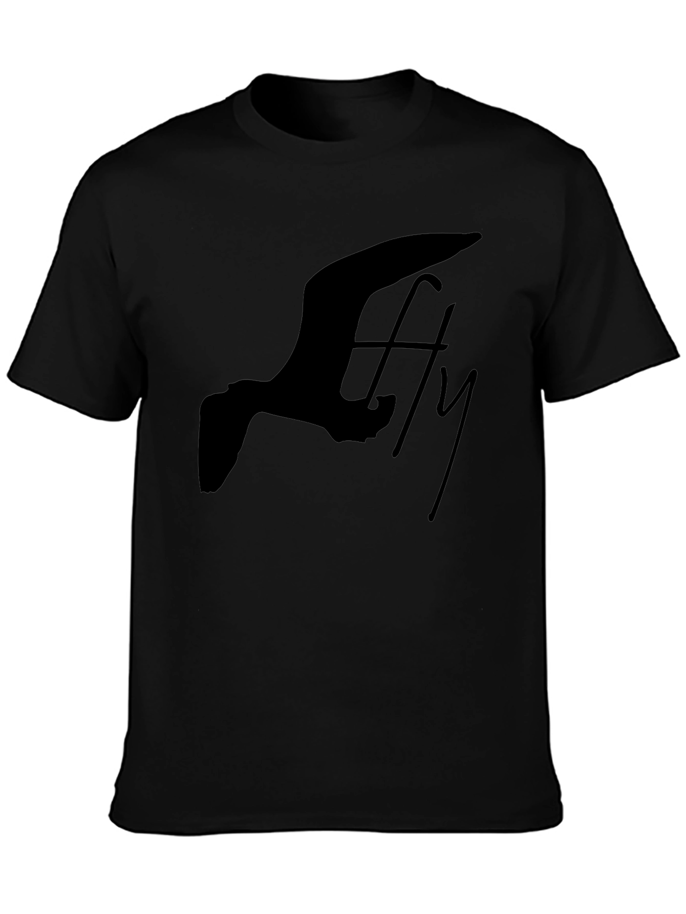 Fly High Graphic Tee - Black Cotton Blend