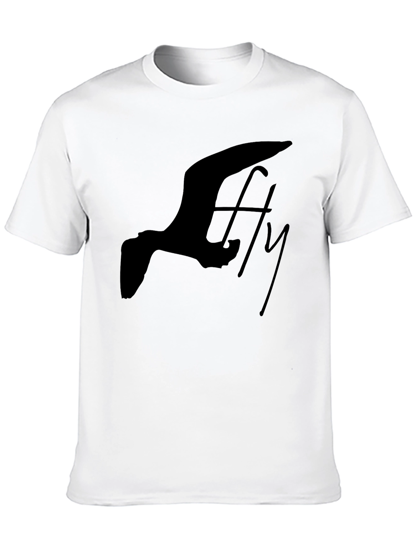 Fly High Graphic Tee - Black Cotton Blend