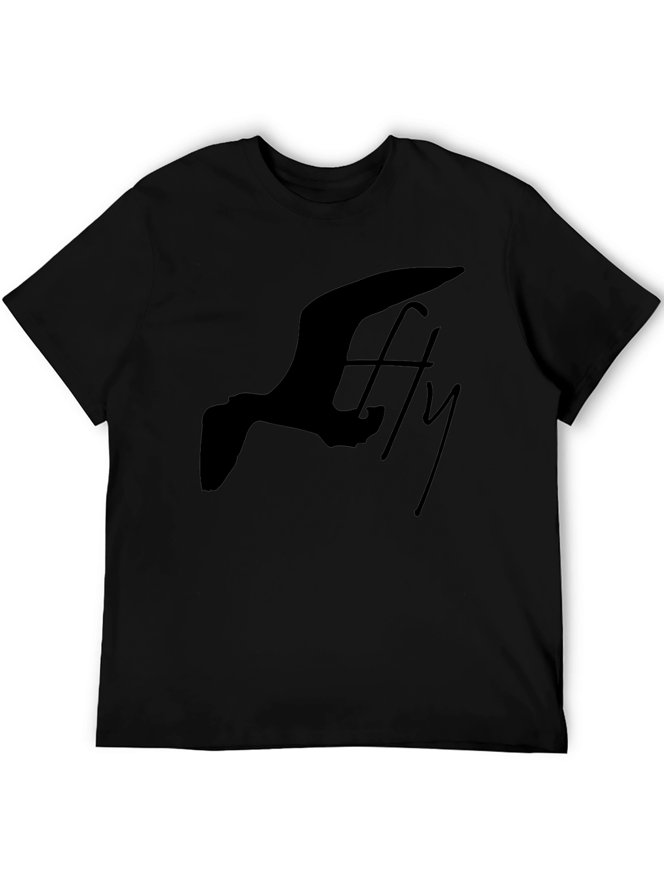 Fly High Graphic Tee - Black Cotton Blend