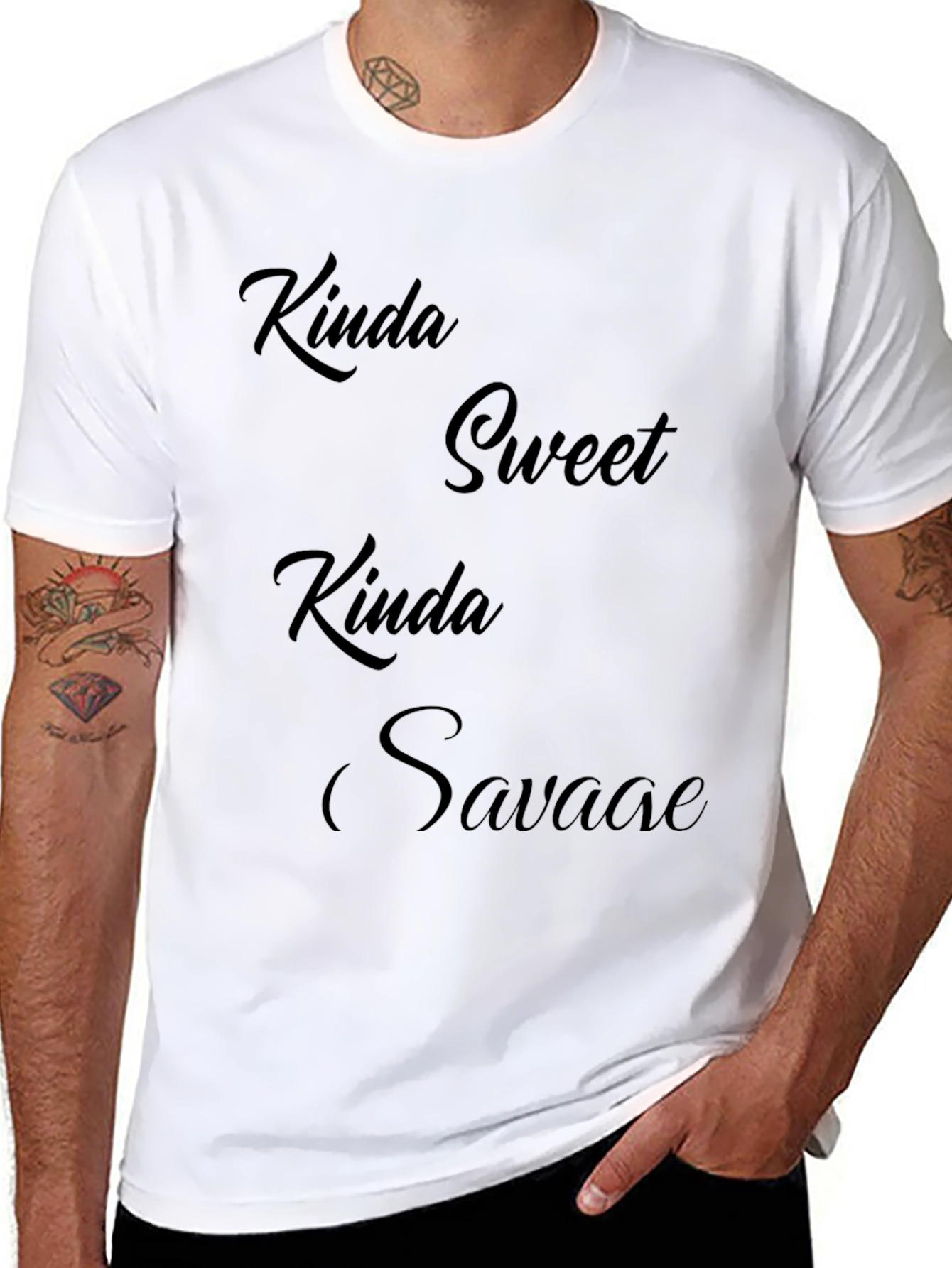 Kinda Sweet Kinda Savage Graphic Tee - Black