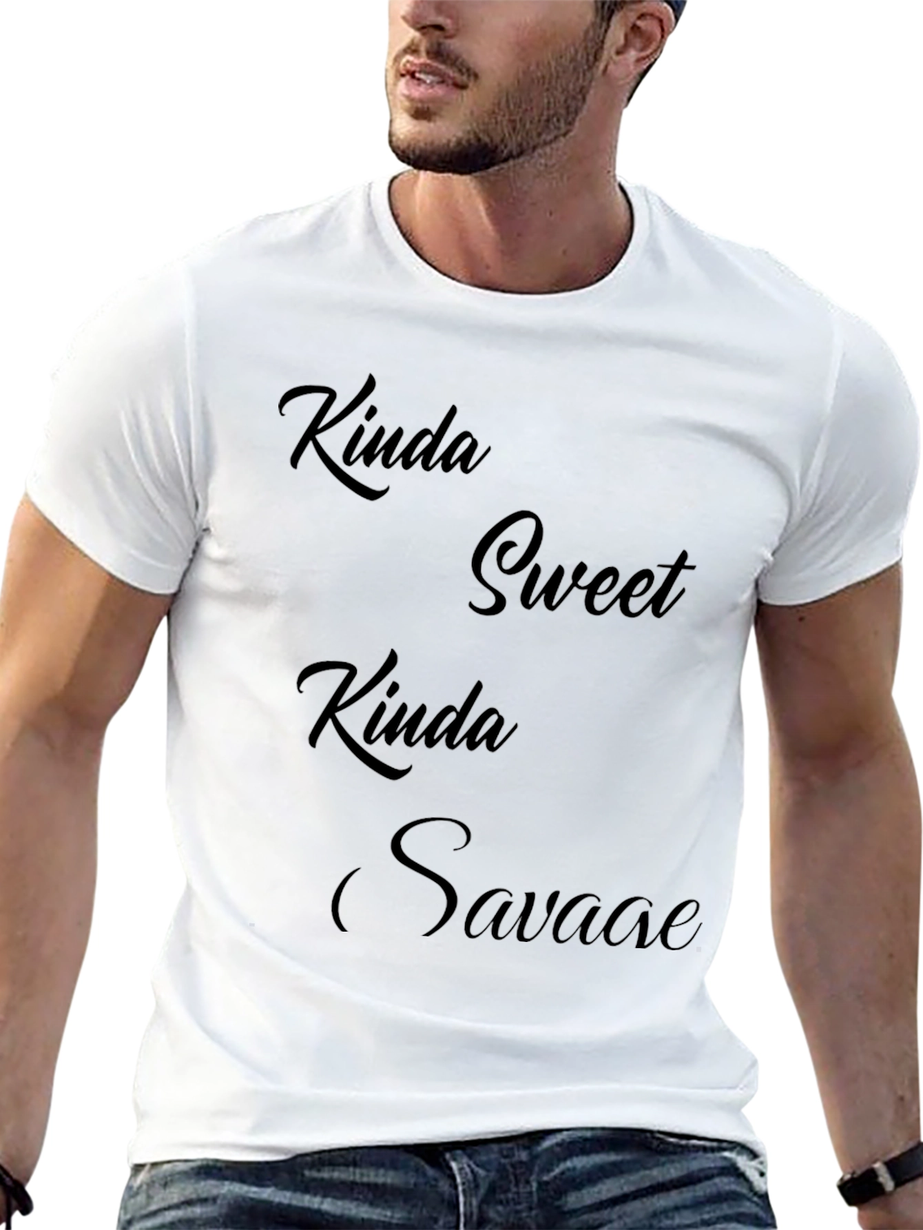 Kinda Sweet Kinda Savage Graphic Tee - Black