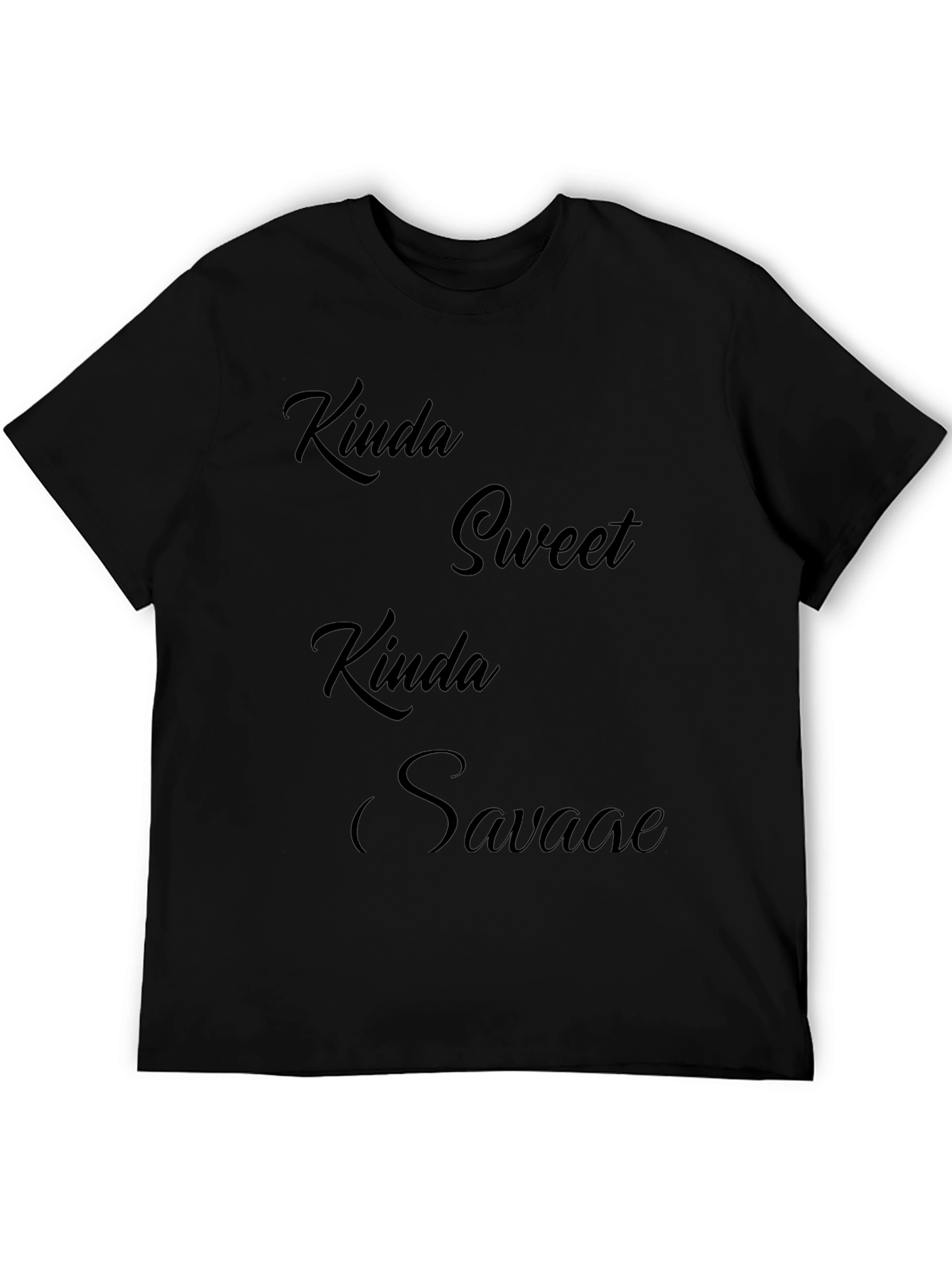 Kinda Sweet Kinda Savage Graphic Tee - Black