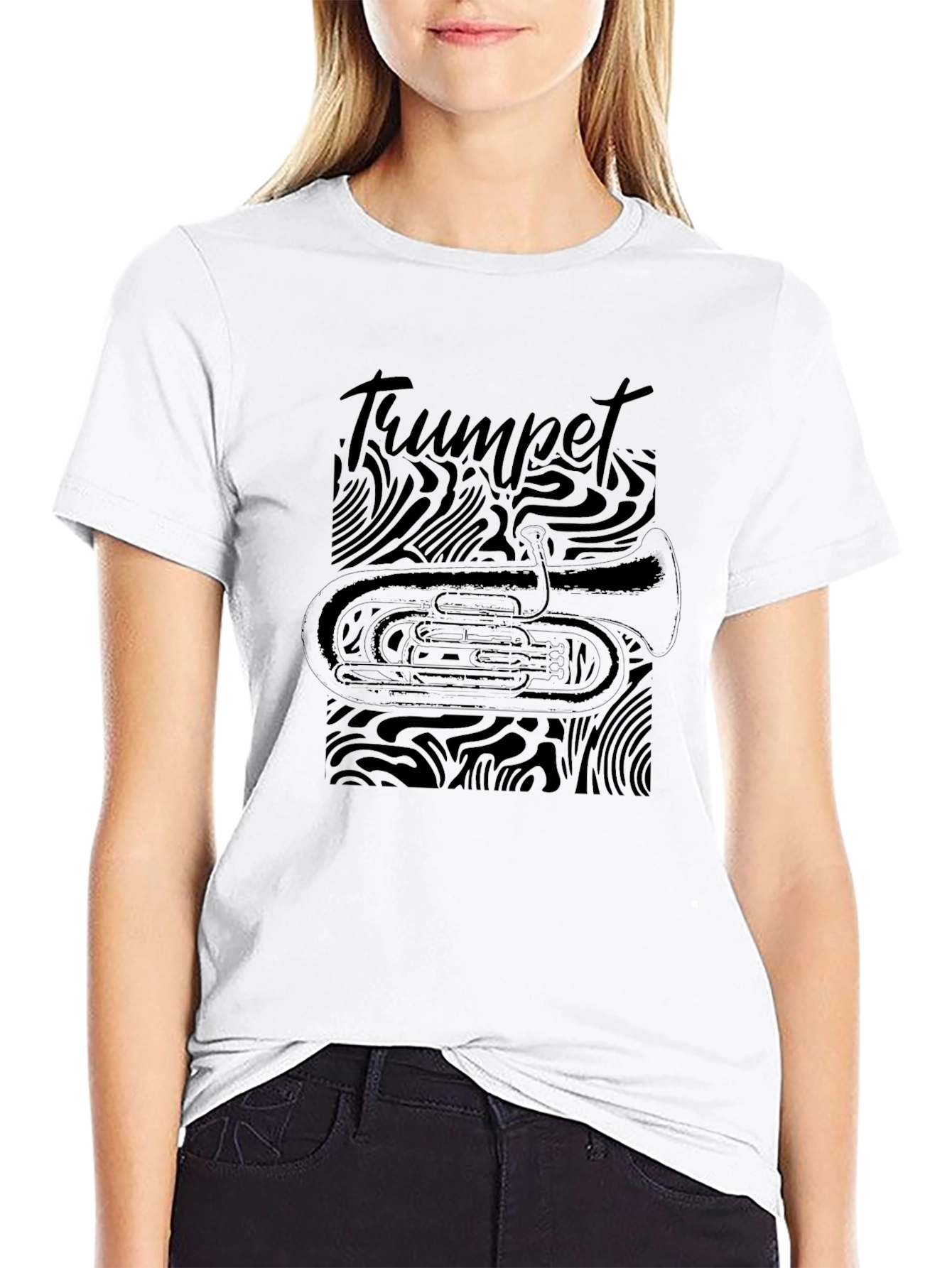 Trumpet Graphic Black Tee