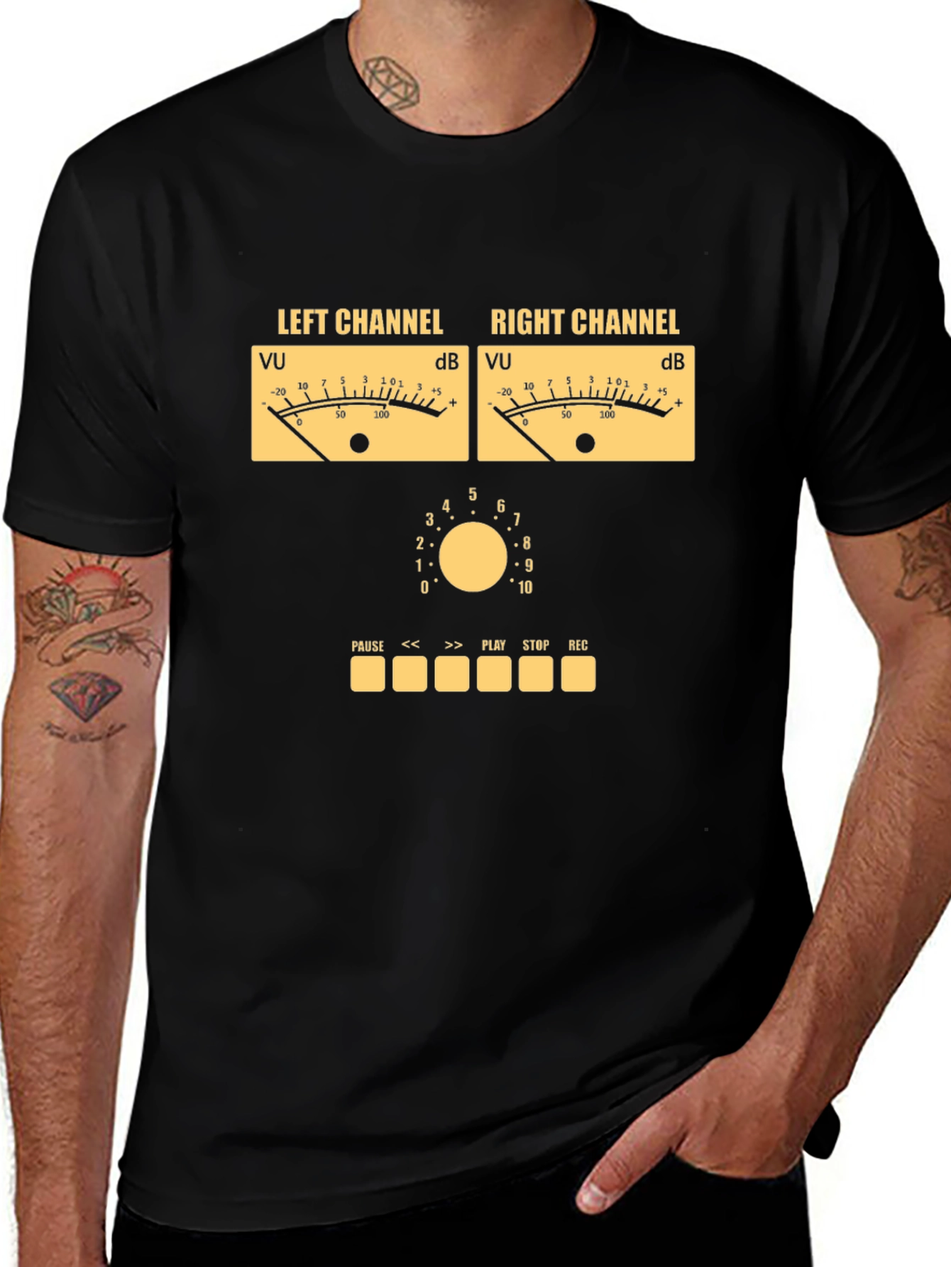 Retro Audio Mixer Graphic Tee