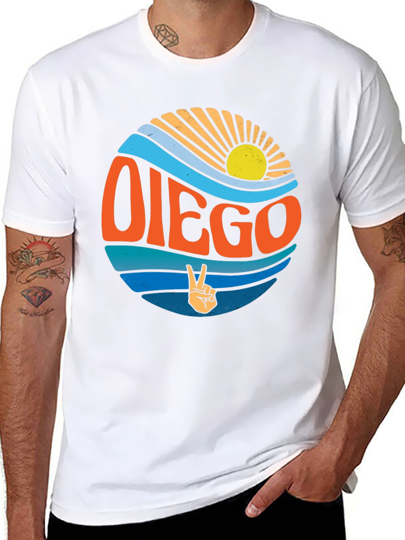 Retro Diego Graphic Tee - Surf Vibes