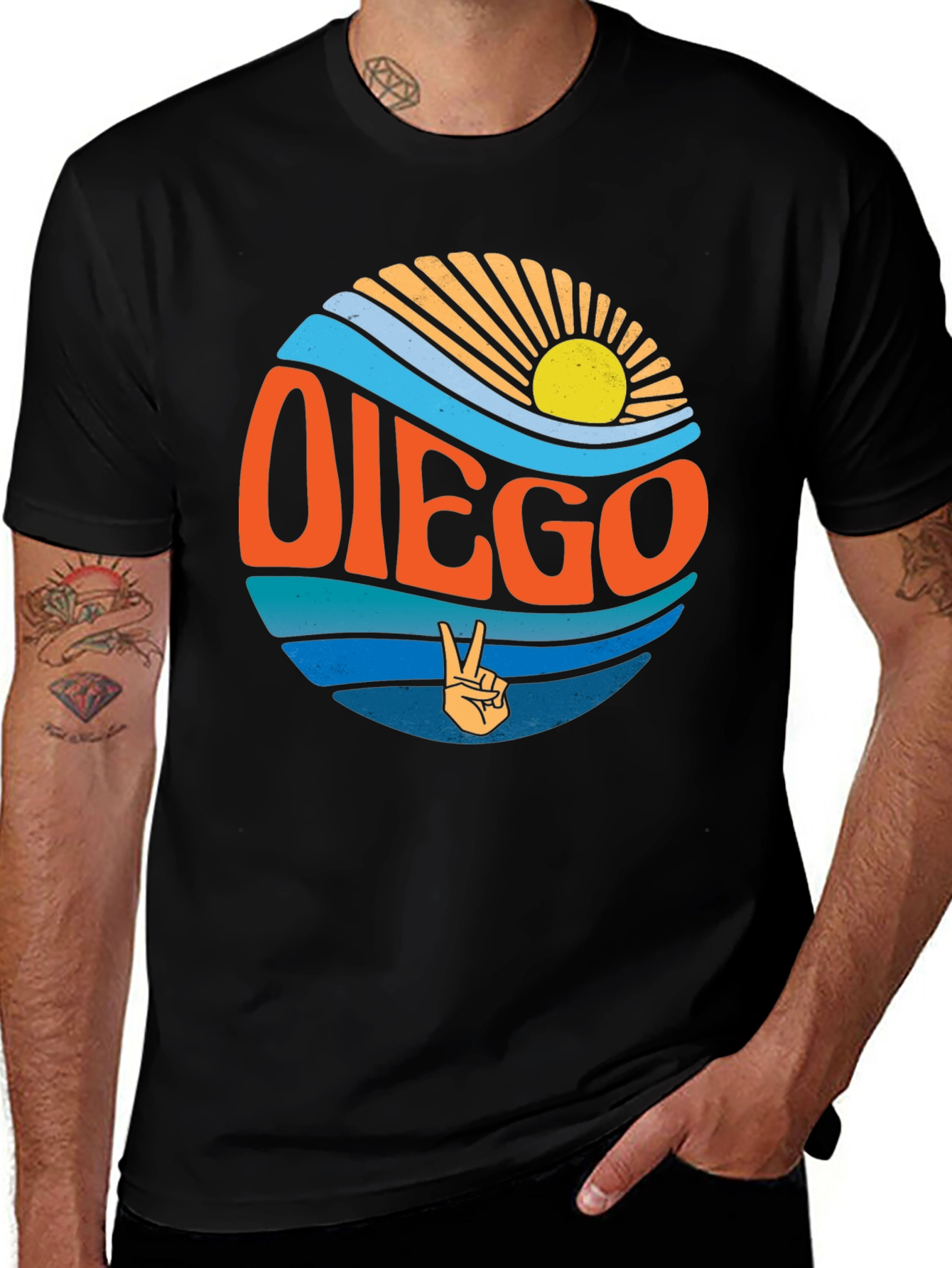 Retro Diego Graphic Tee - Surf Vibes