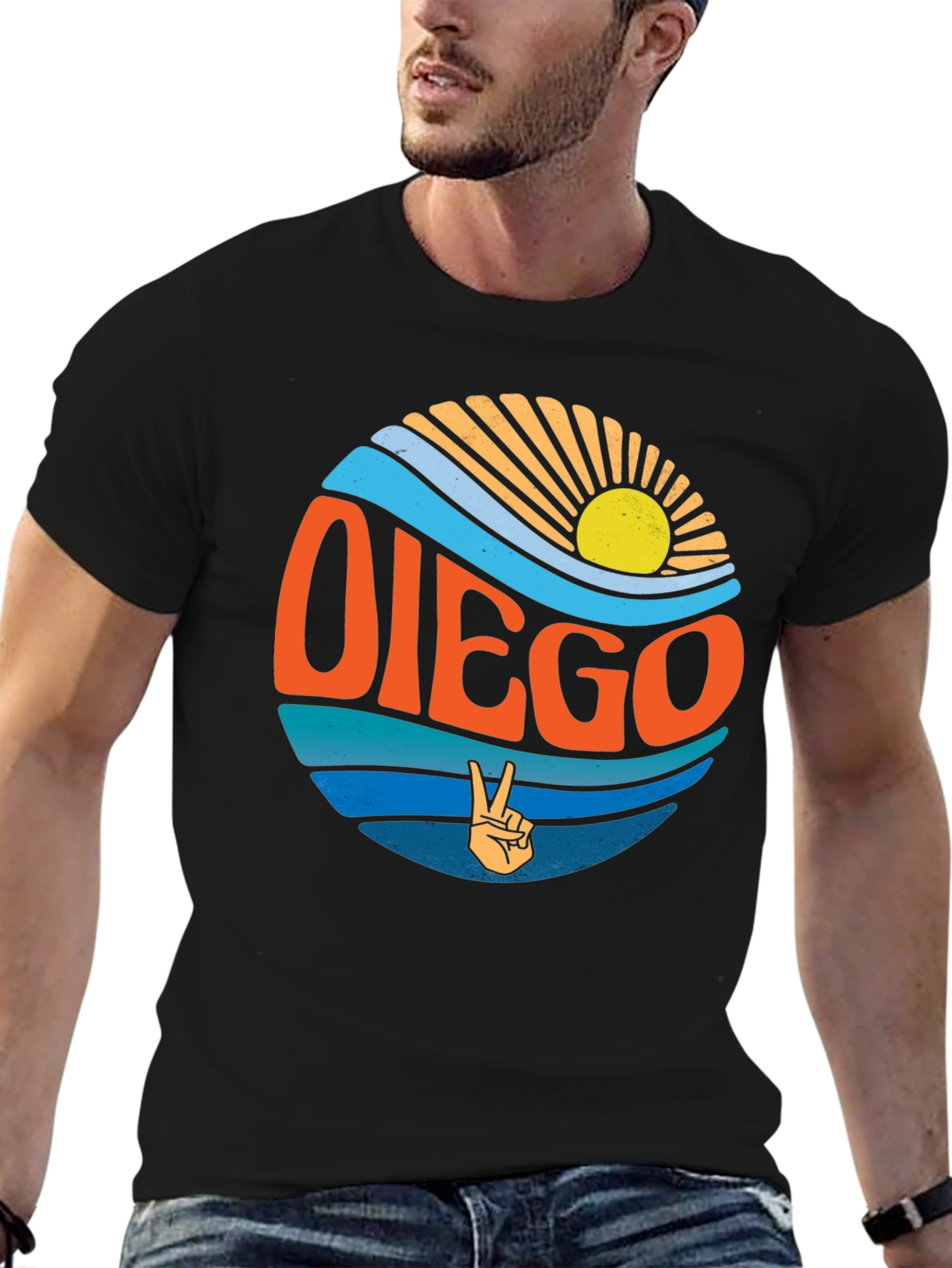 Retro Diego Graphic Tee - Surf Vibes