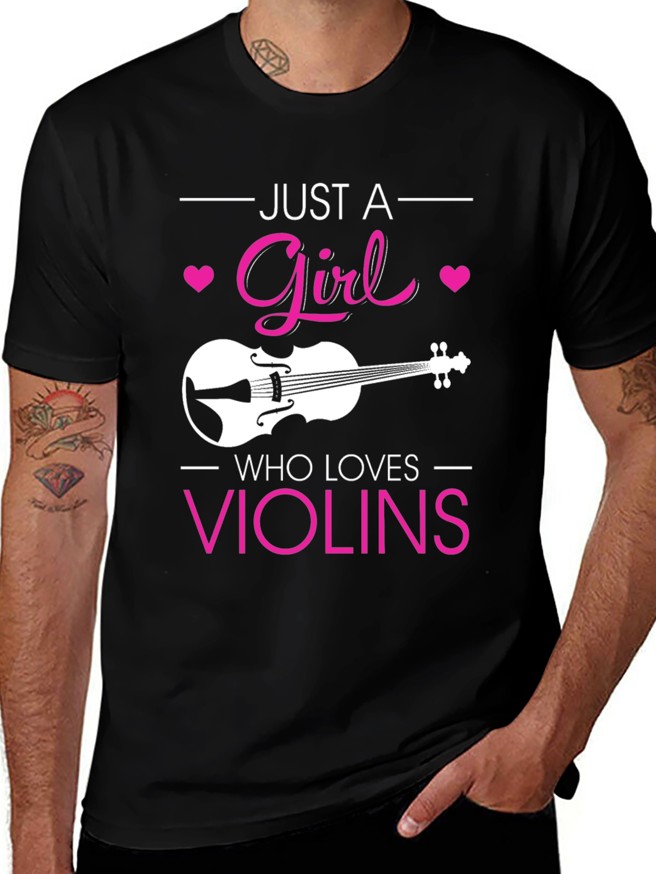 Just a Girl Who Loves Violins T-Shirt