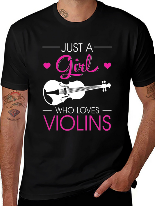 Just a Girl Who Loves Violins T-Shirt