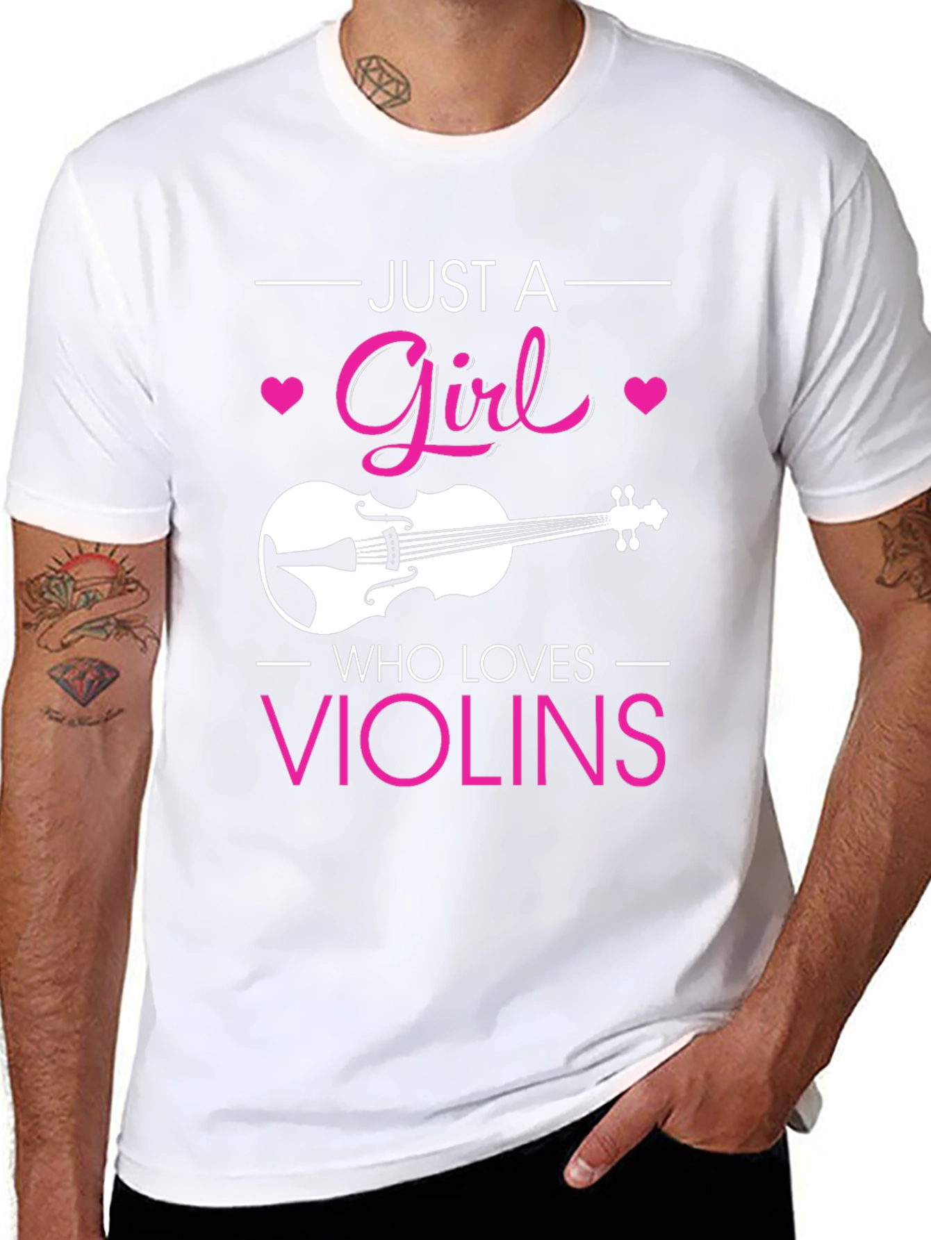 Just a Girl Who Loves Violins T-Shirt