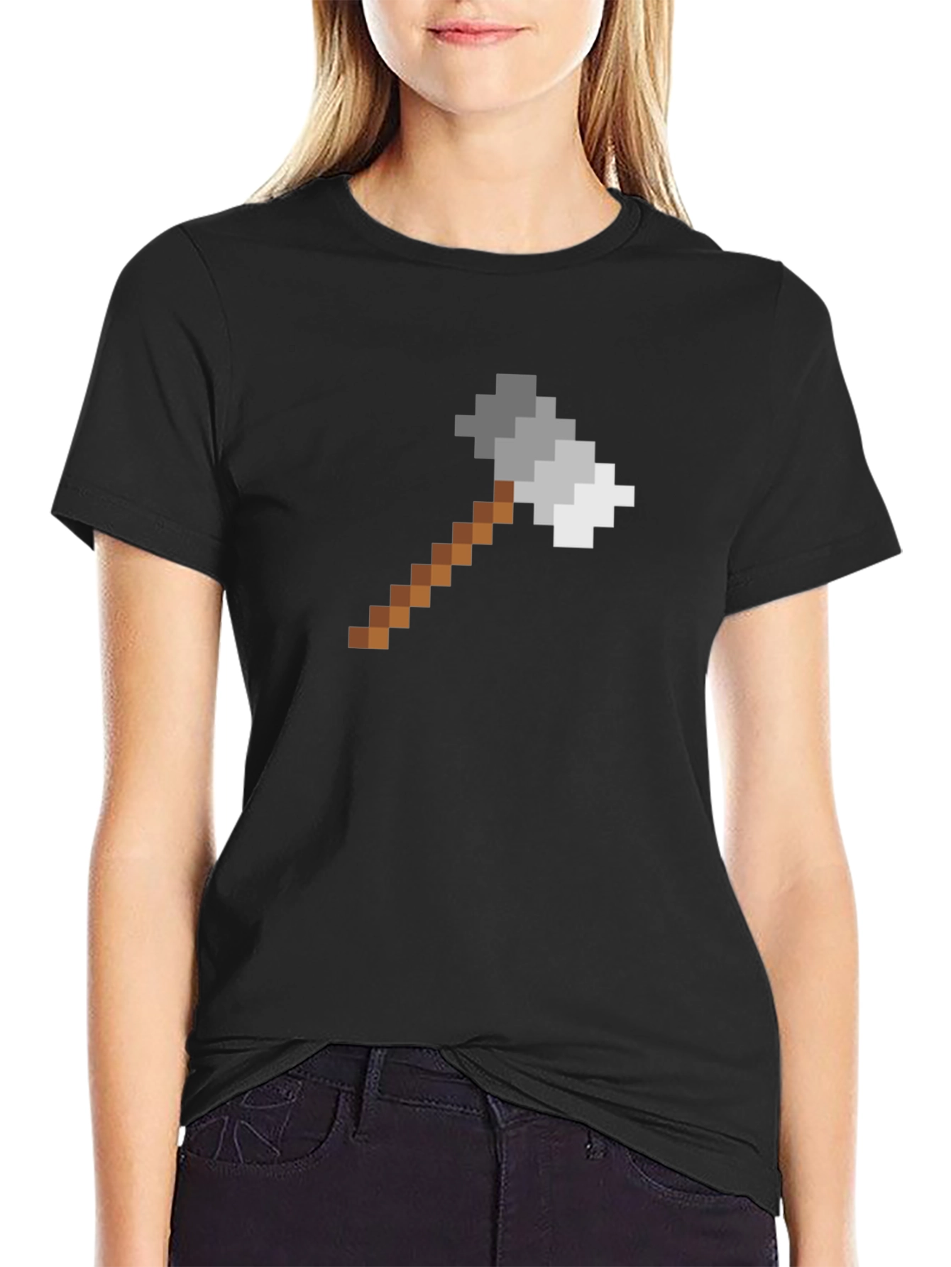 Pixel Hammer Graphic Tee - Gamer Style