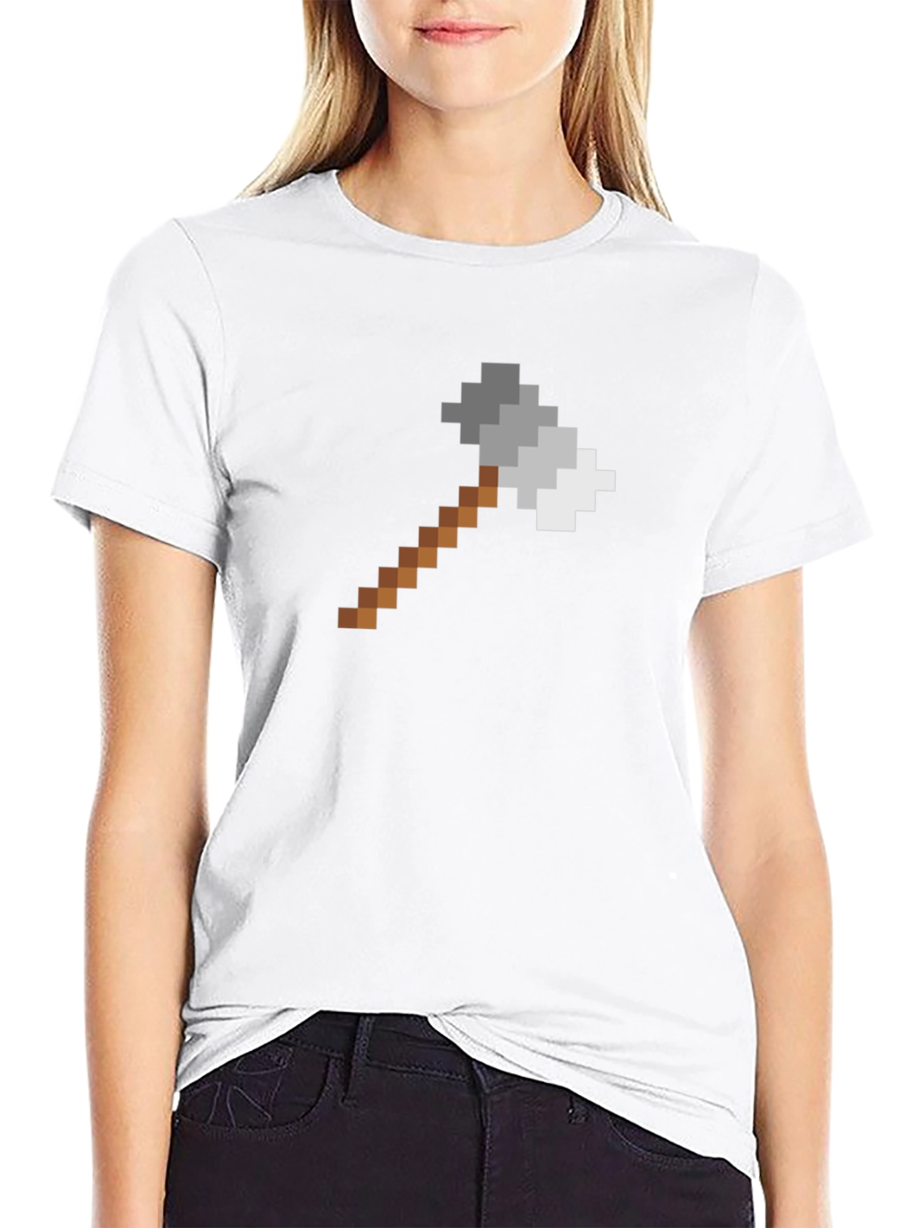 Pixel Hammer Graphic Tee - Gamer Style