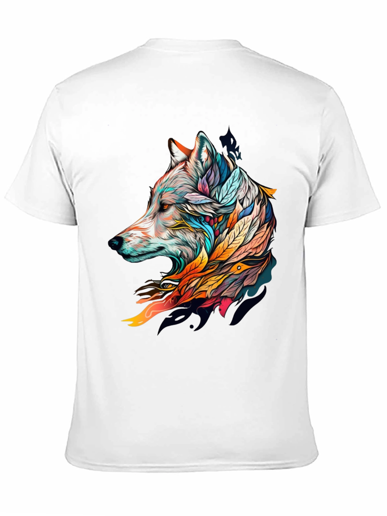 Wolf Art Graphic Tee - Stylish Black T-Shirt