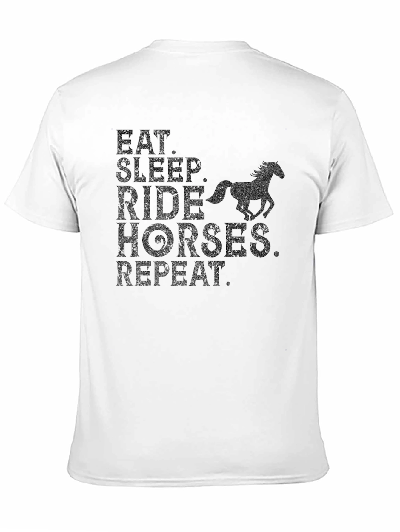 Eat Sleep Ride Horses Repeat Black T-Shirt