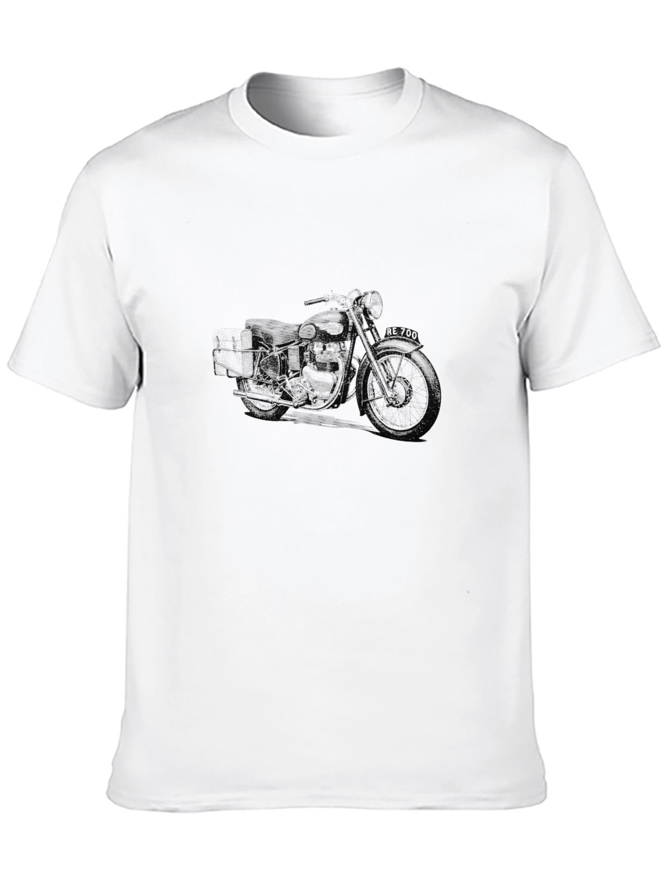 Black Motorcycle Graphic T-Shirt