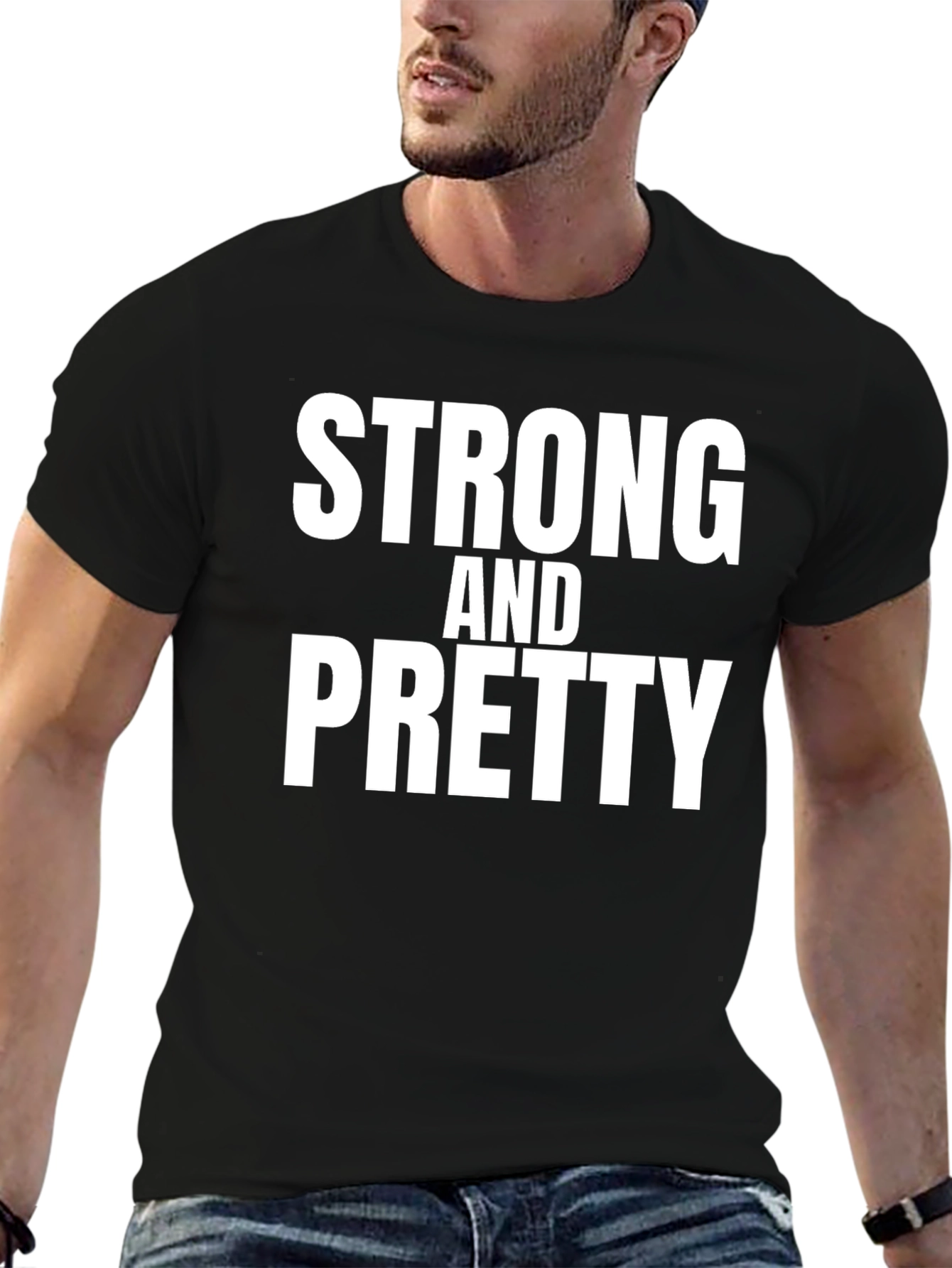 Strong and Pretty Graphic T-Shirt - Black