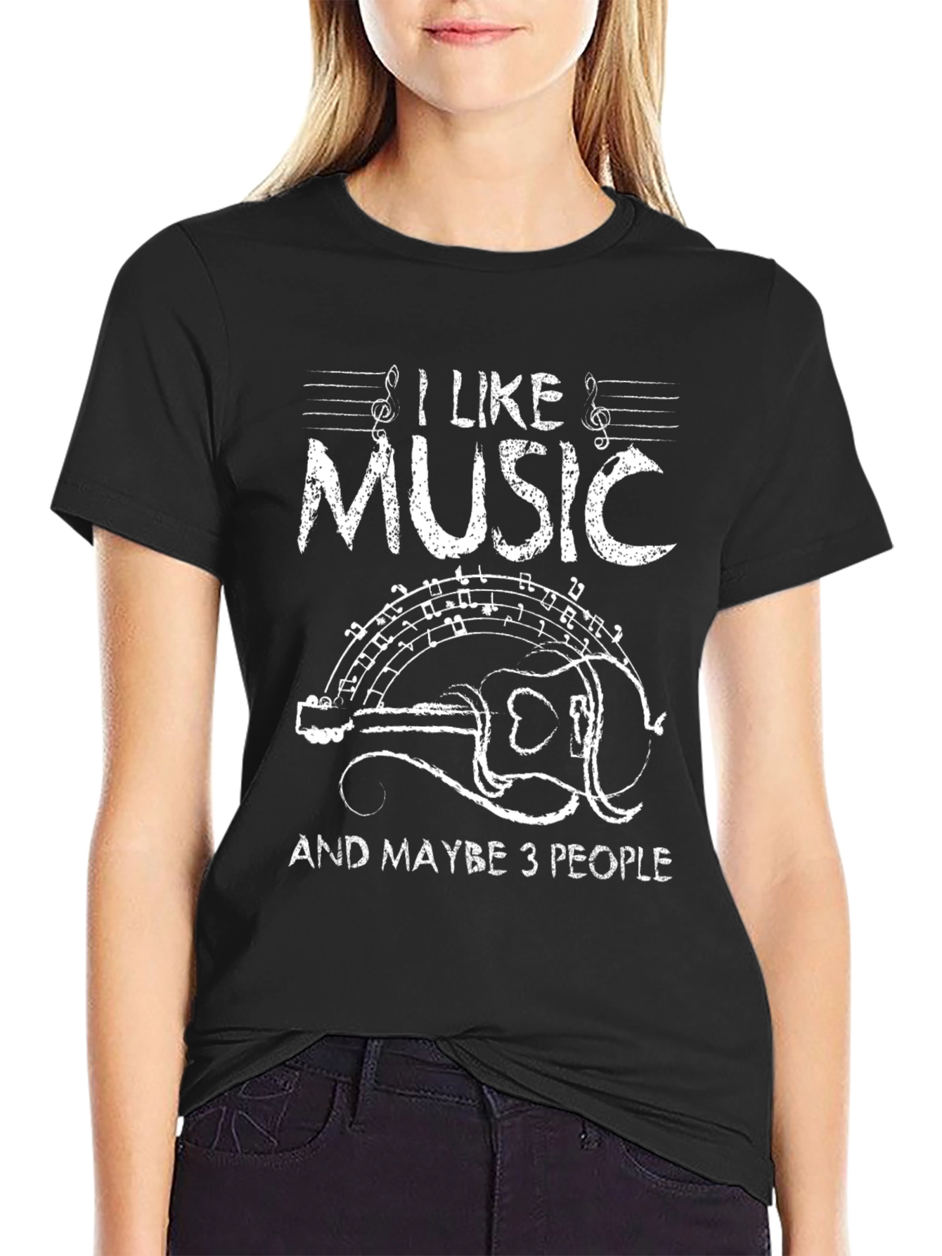 I Like Music T-Shirt - Guitar Graphic Tee