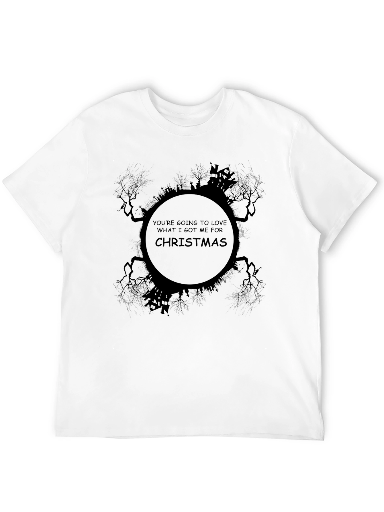 Halloween Christmas T-Shirt - Spooky Holiday Graphic Tee