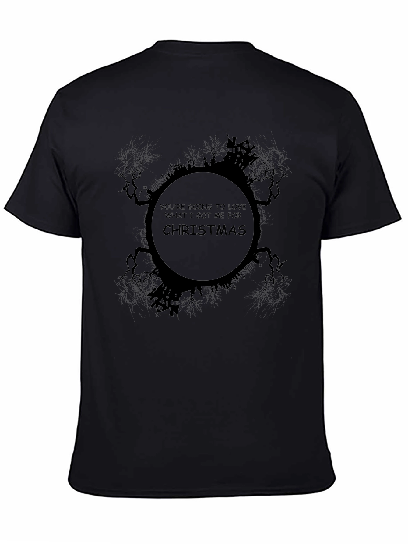 Halloween Christmas T-Shirt - Spooky Holiday Graphic Tee