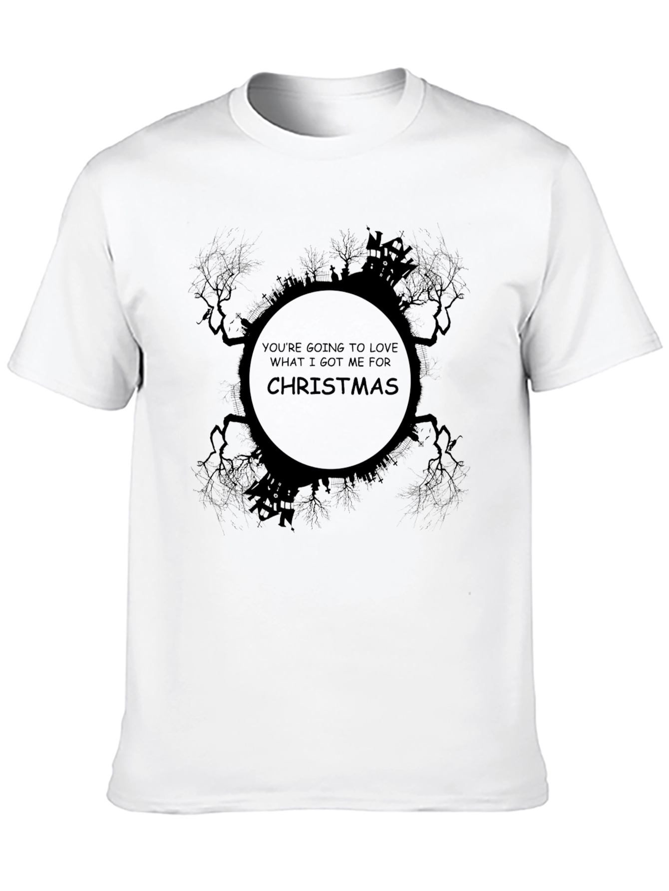 Halloween Christmas T-Shirt - Spooky Holiday Graphic Tee