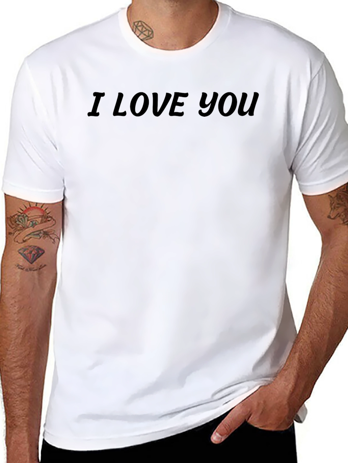 I Love You Black T-Shirt