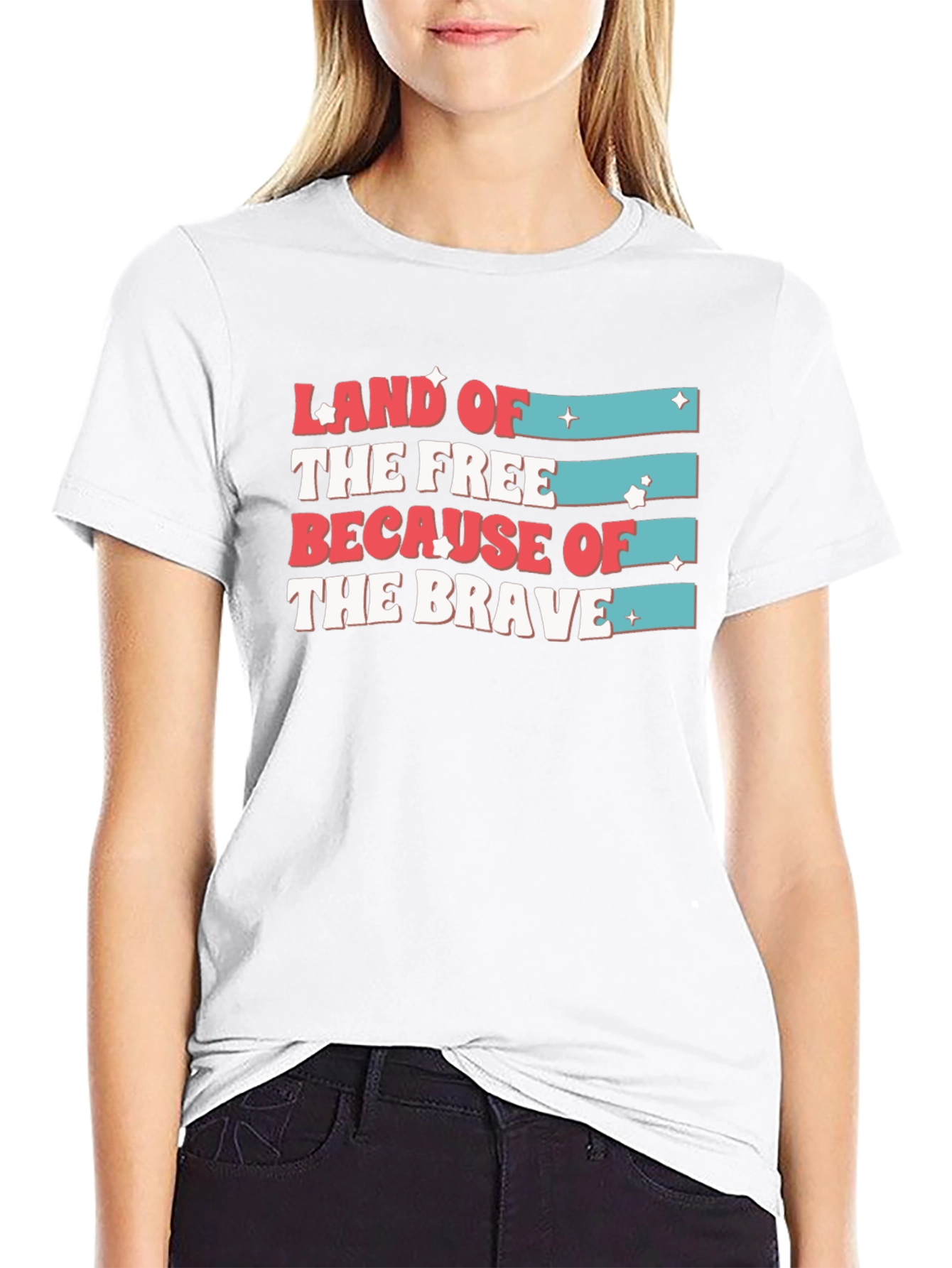 Land of the Free Patriotic Graphic Tee