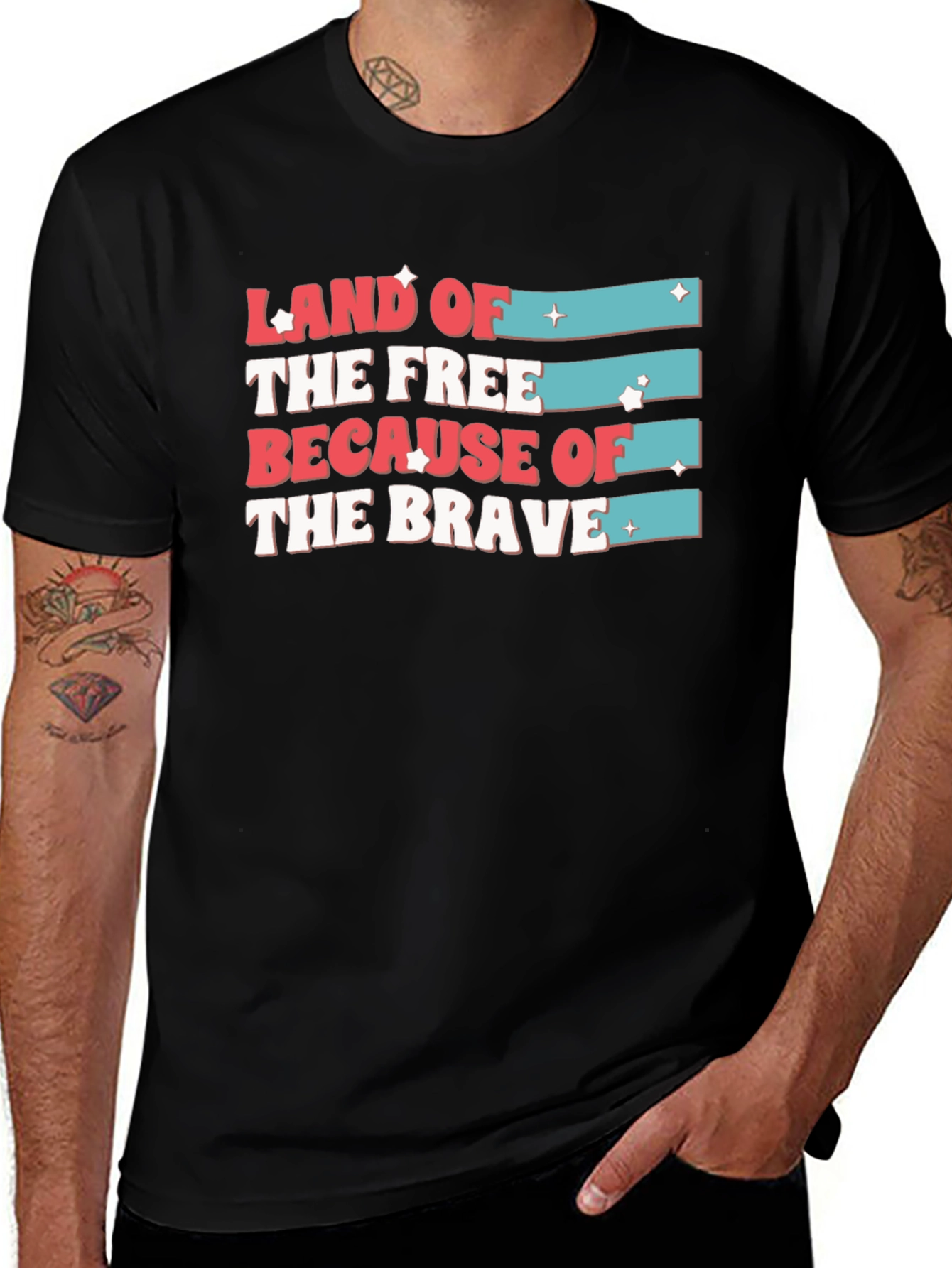 Land of the Free Patriotic Graphic Tee
