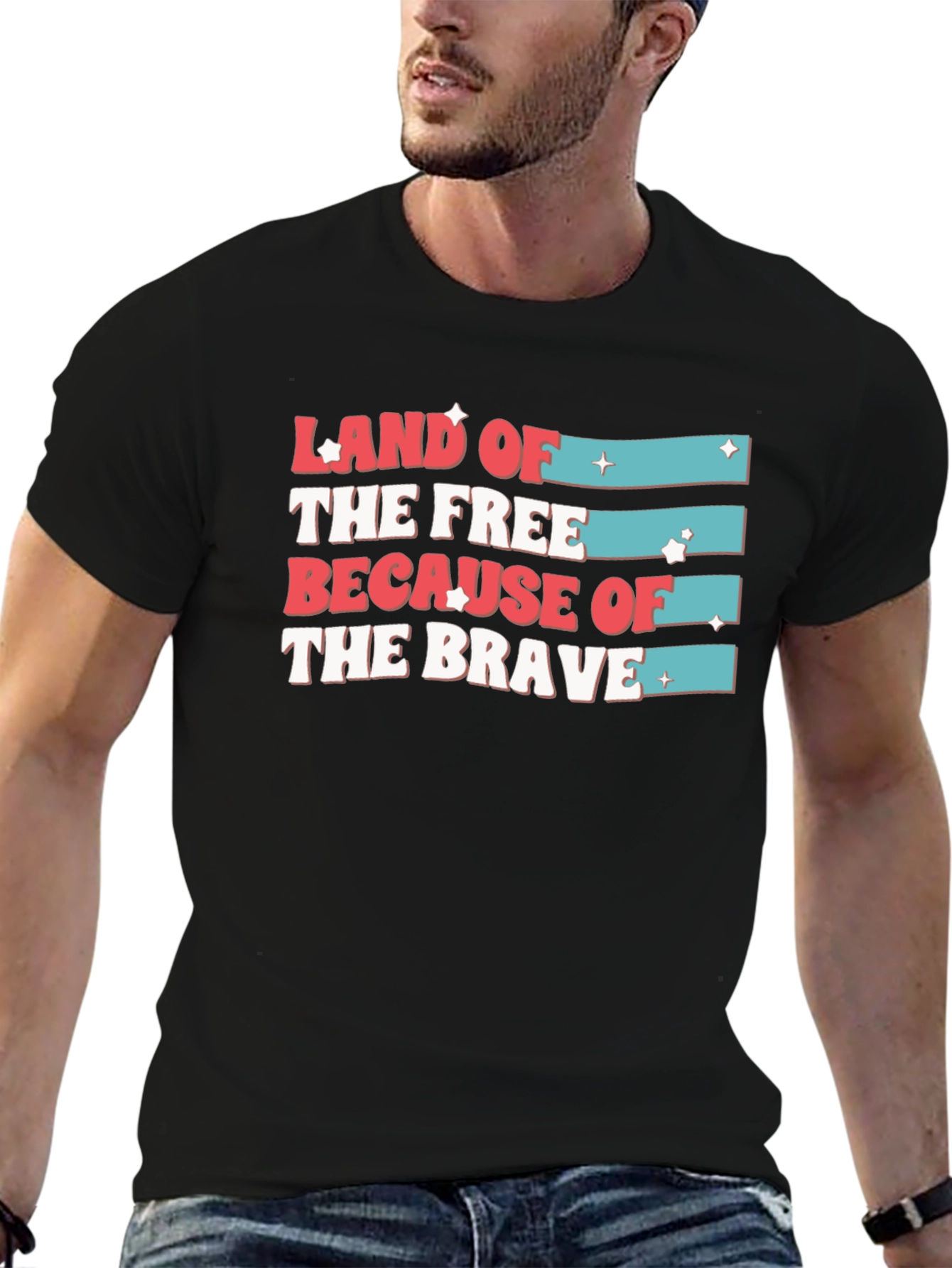 Land of the Free Patriotic Graphic Tee