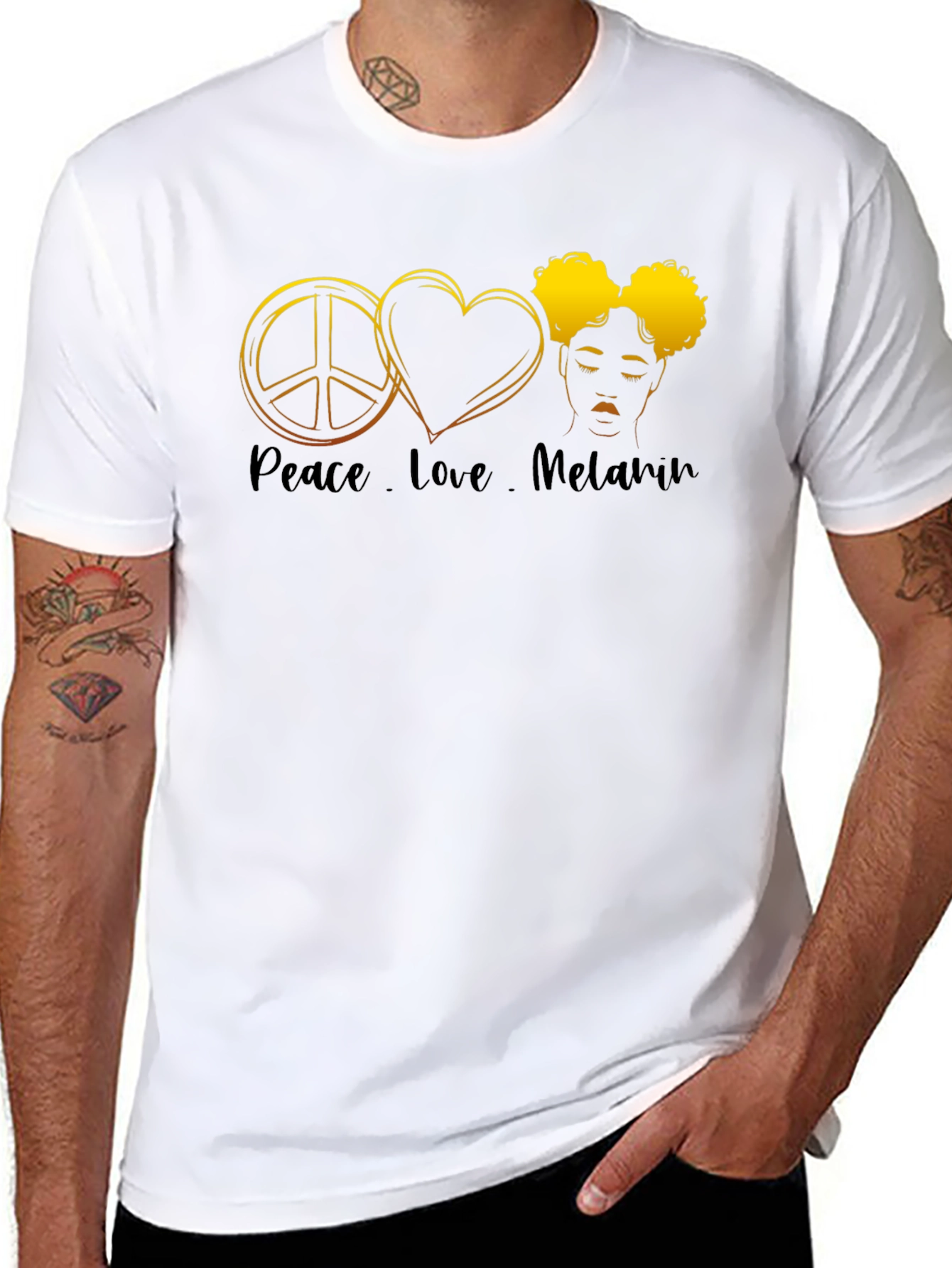Peace Love Melanin Black T-Shirt