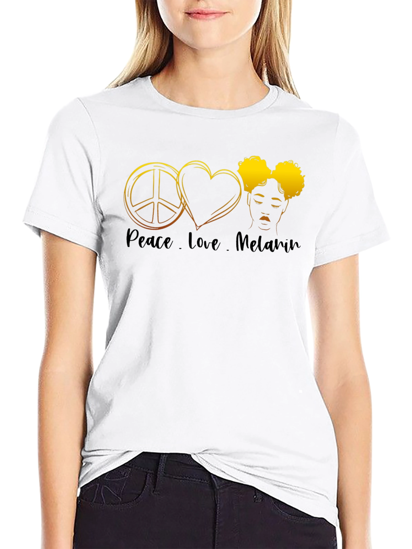 Peace Love Melanin Black T-Shirt