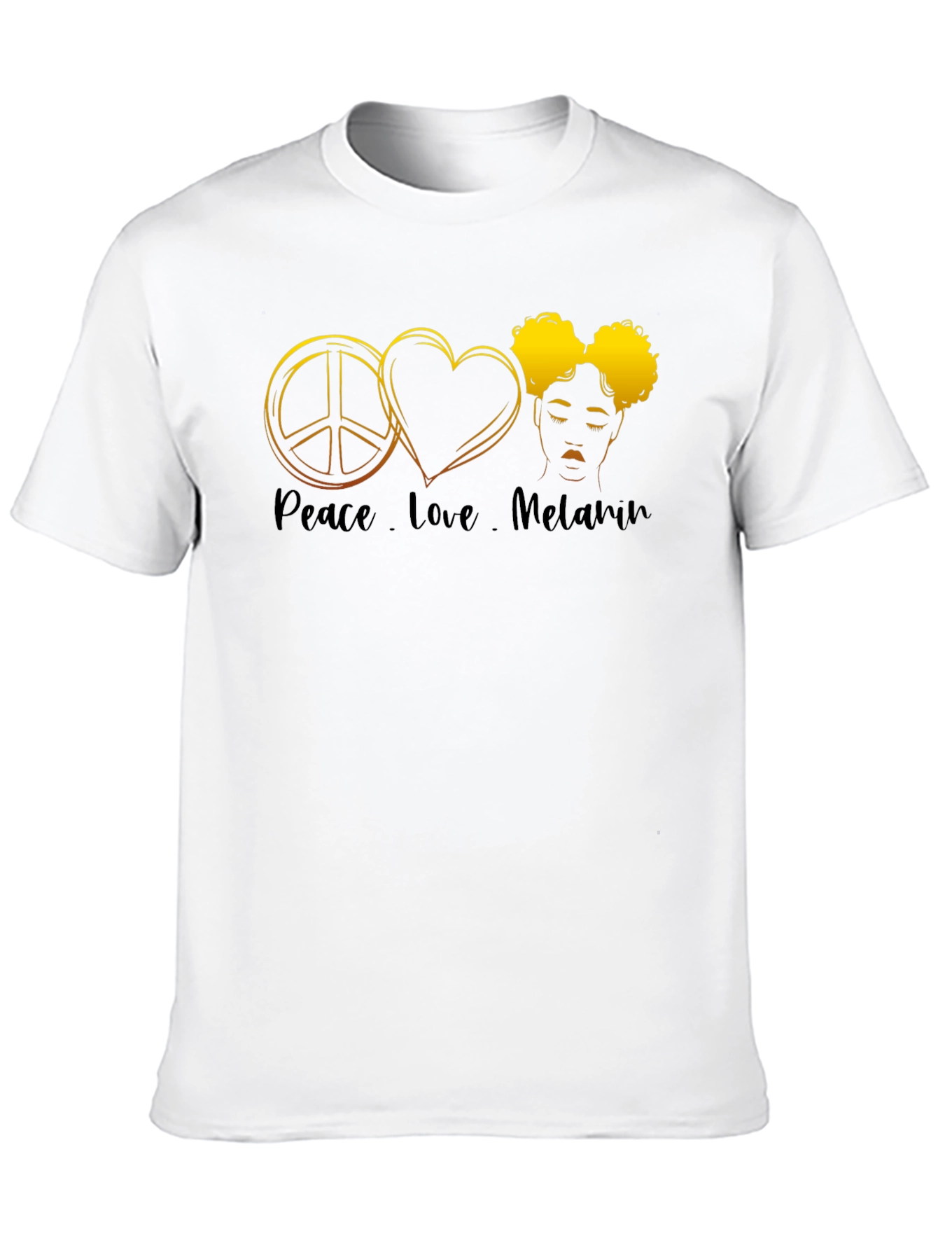 Peace Love Melanin Black T-Shirt
