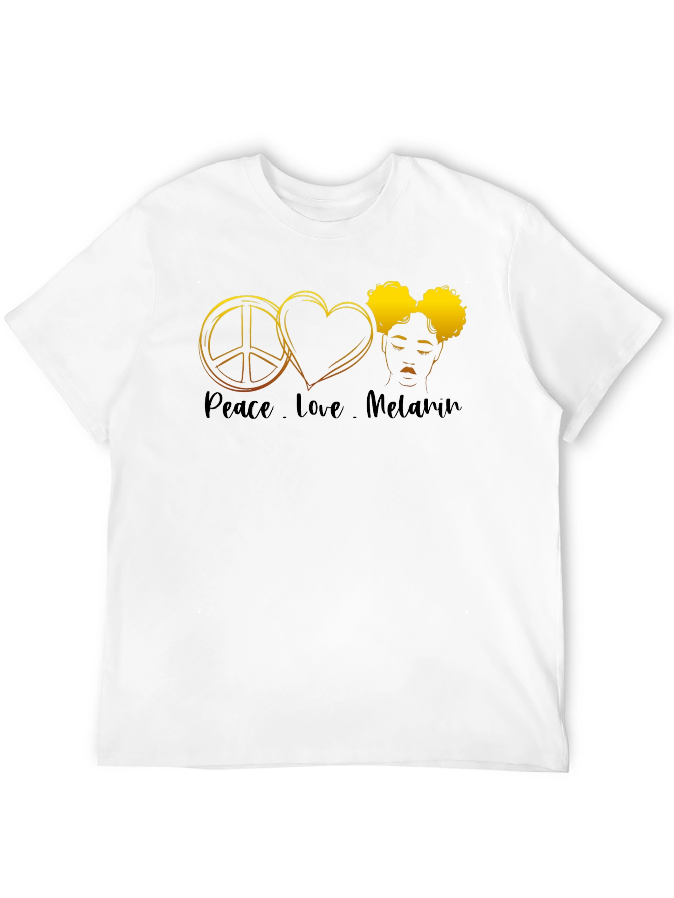 Peace Love Melanin Black T-Shirt