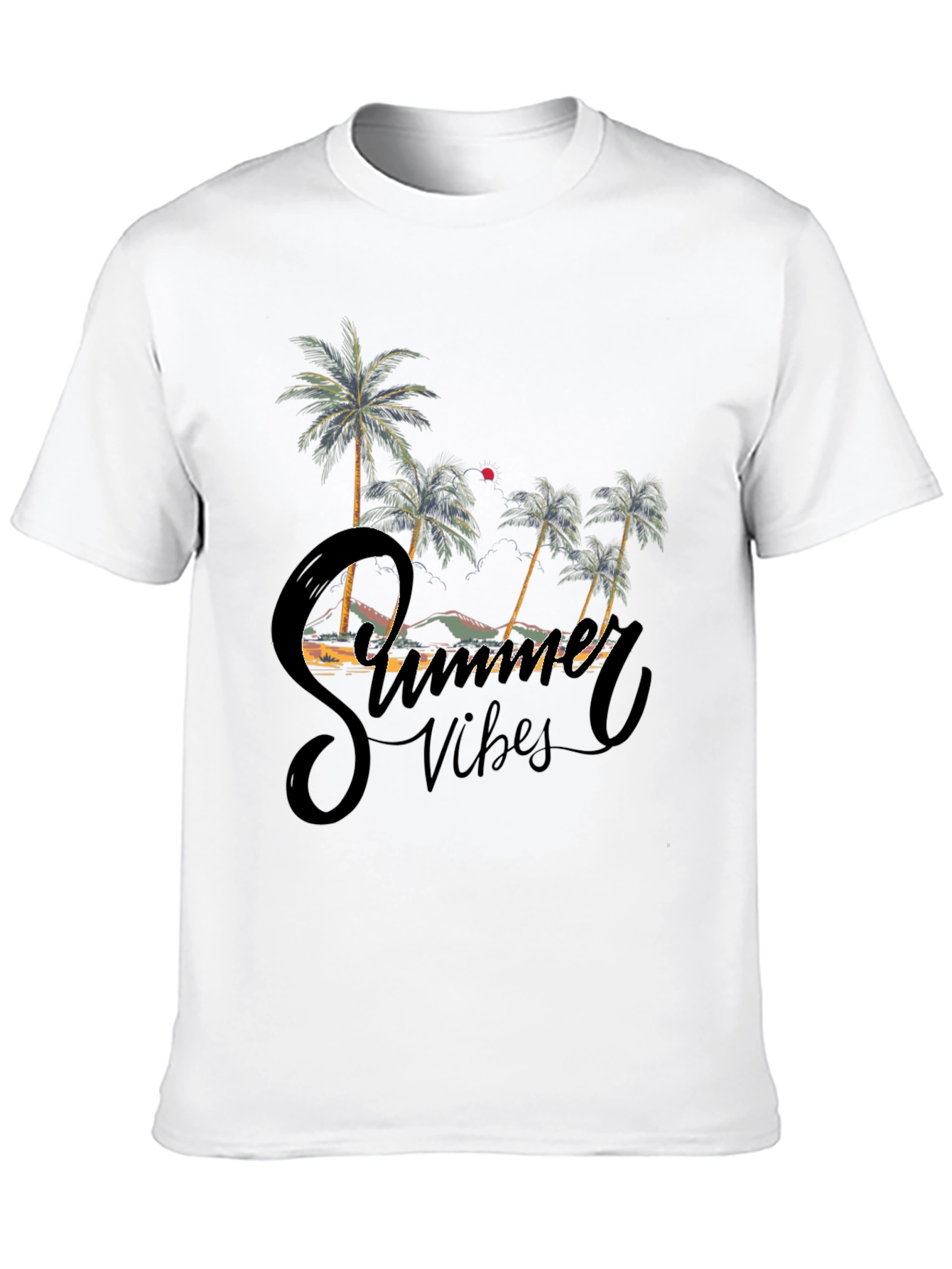 Summer Vibes Graphic Tee - Black