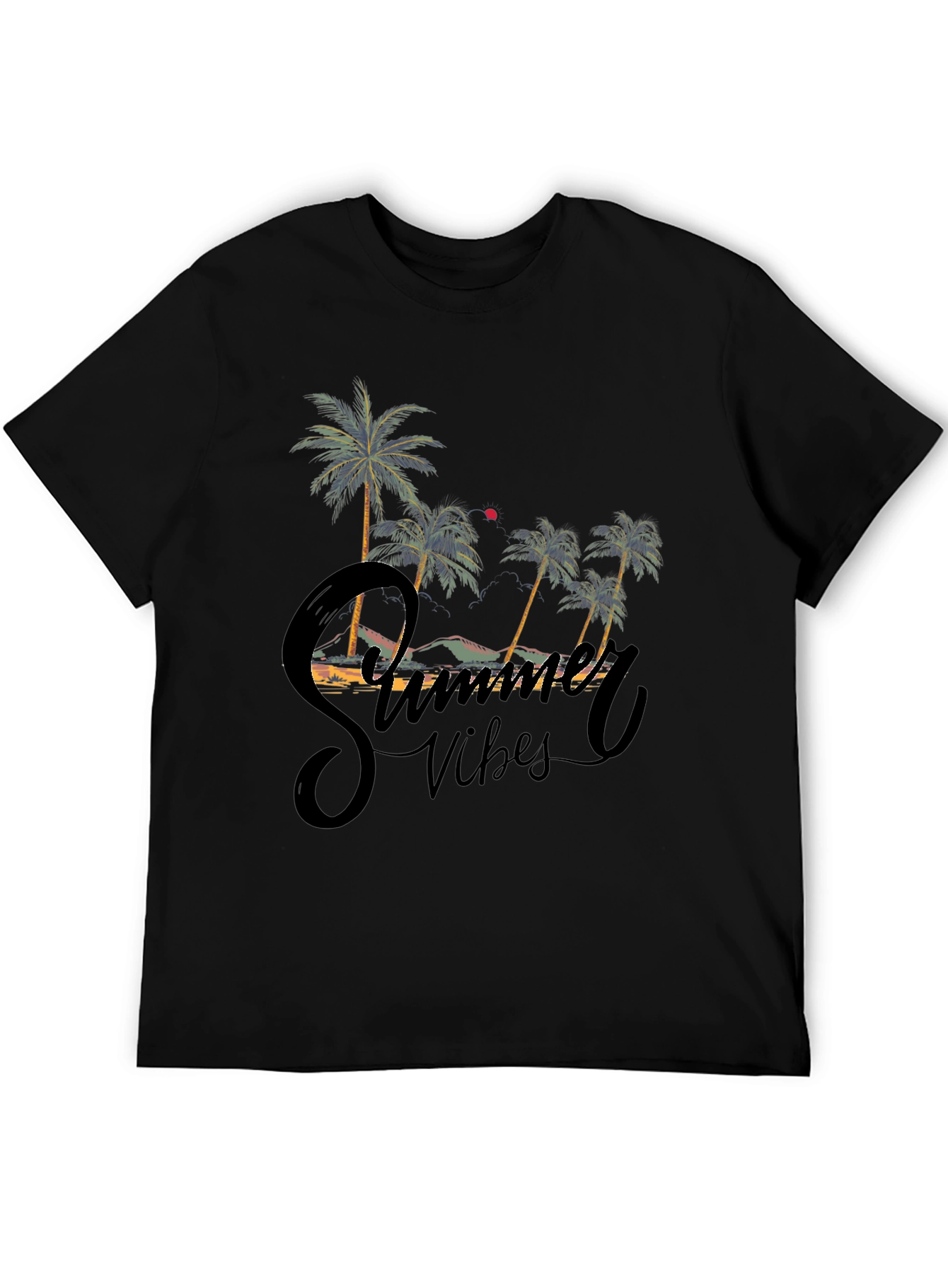 Summer Vibes Graphic Tee - Black
