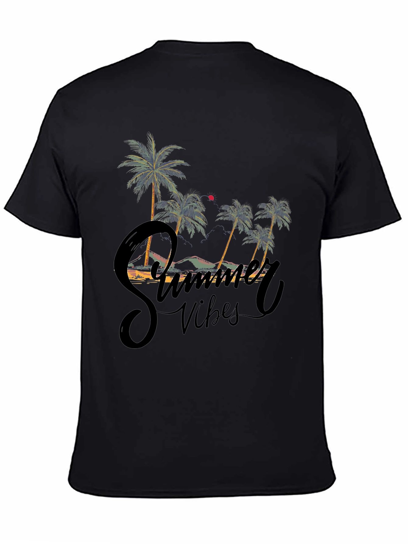 Summer Vibes Graphic Tee - Black