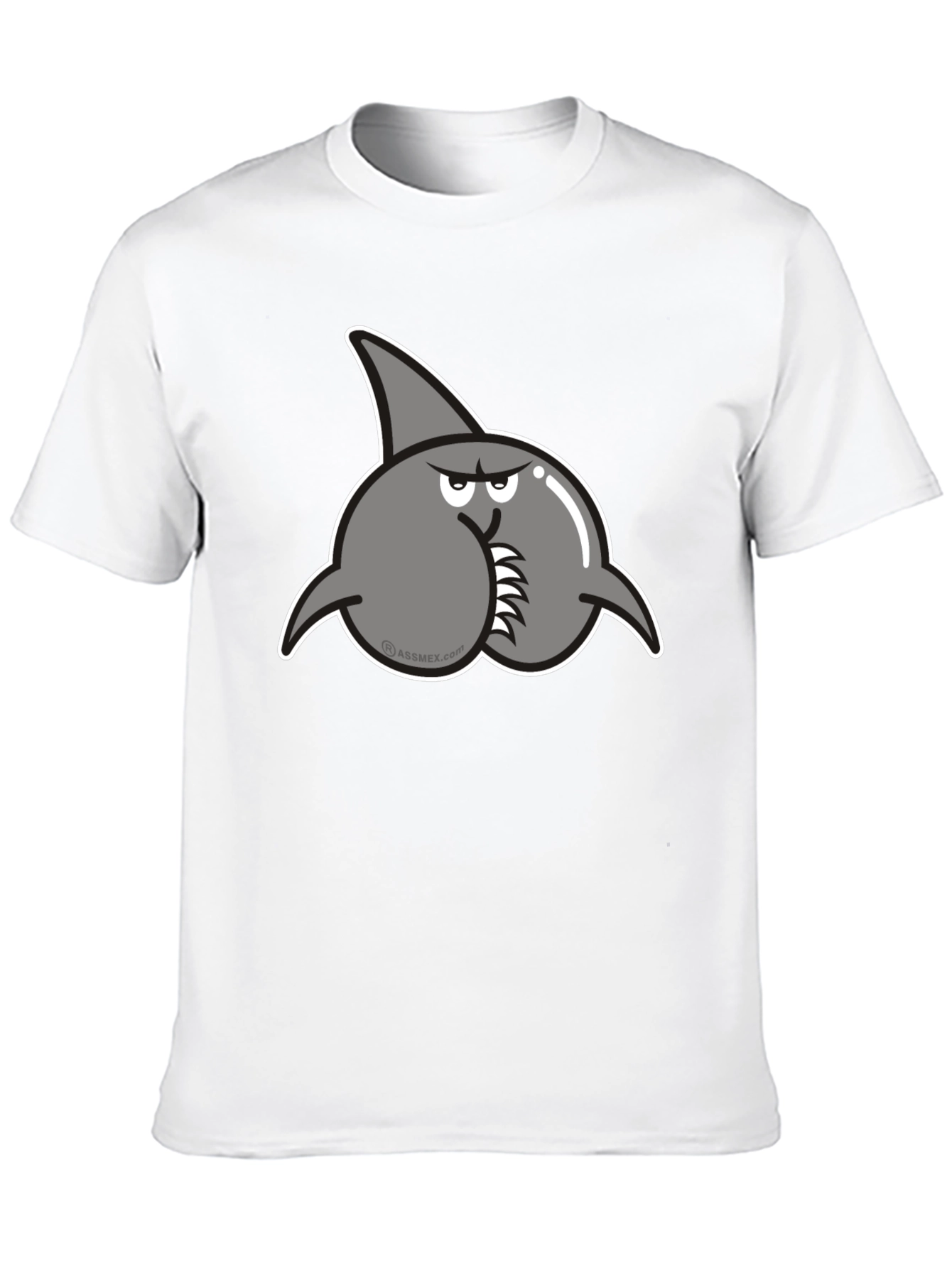Novelty Shark Butt T-Shirt - Funny Graphic Tee