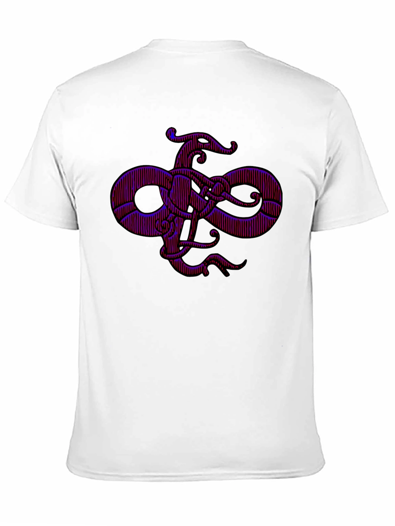 Mens Black Graphic Tee - Octopus Infinity Knot