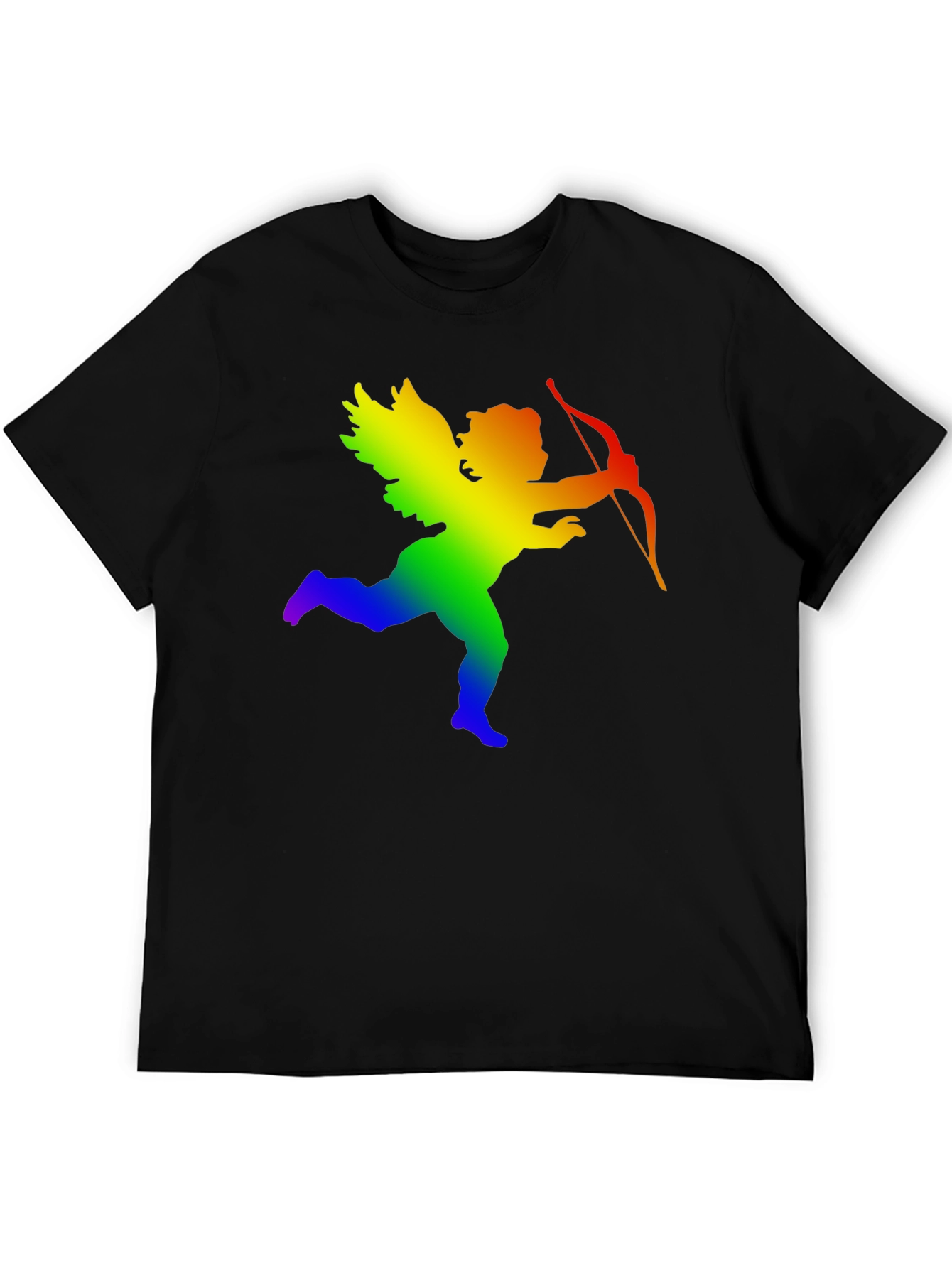 Rainbow Cupid Graphic Tee - Black