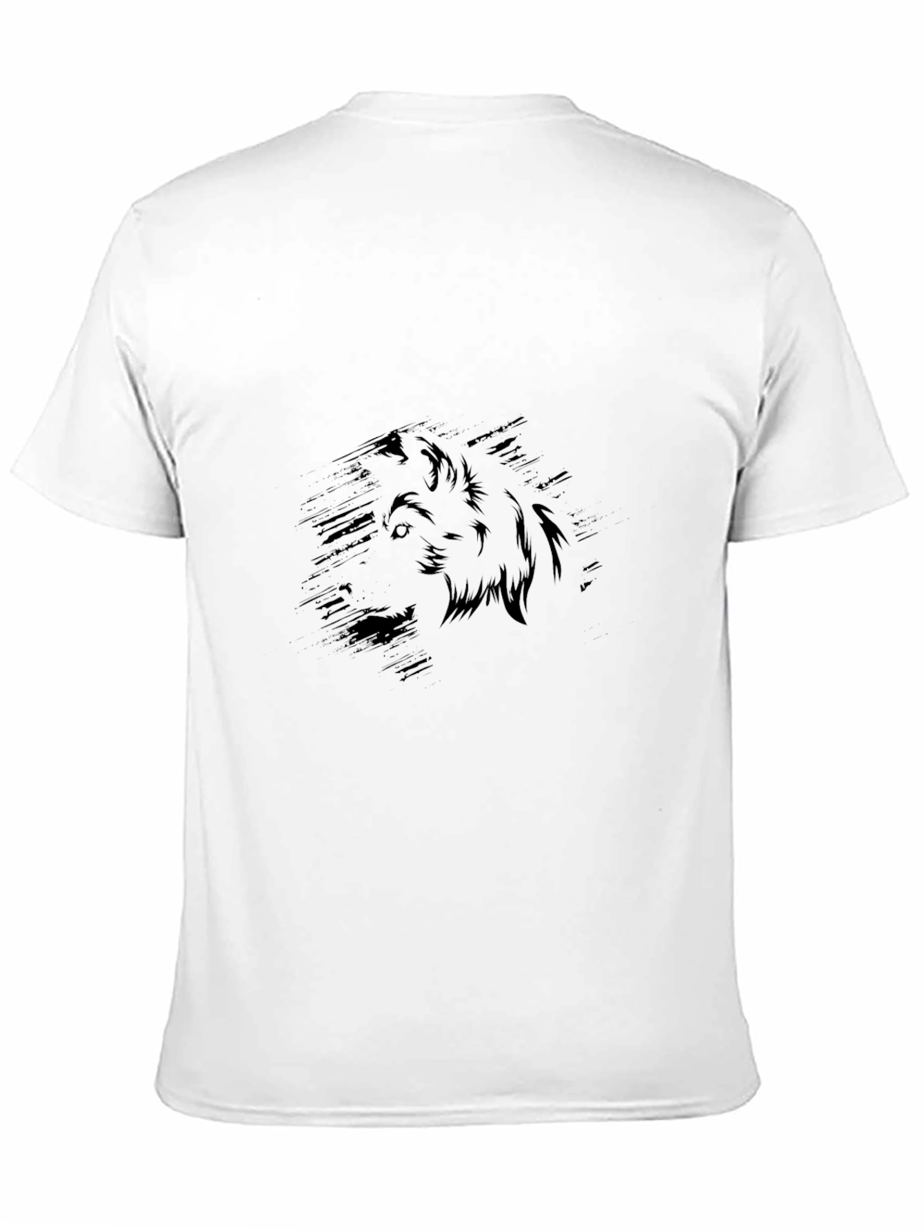 Wolf Graphic Print Mens Black T-Shirt