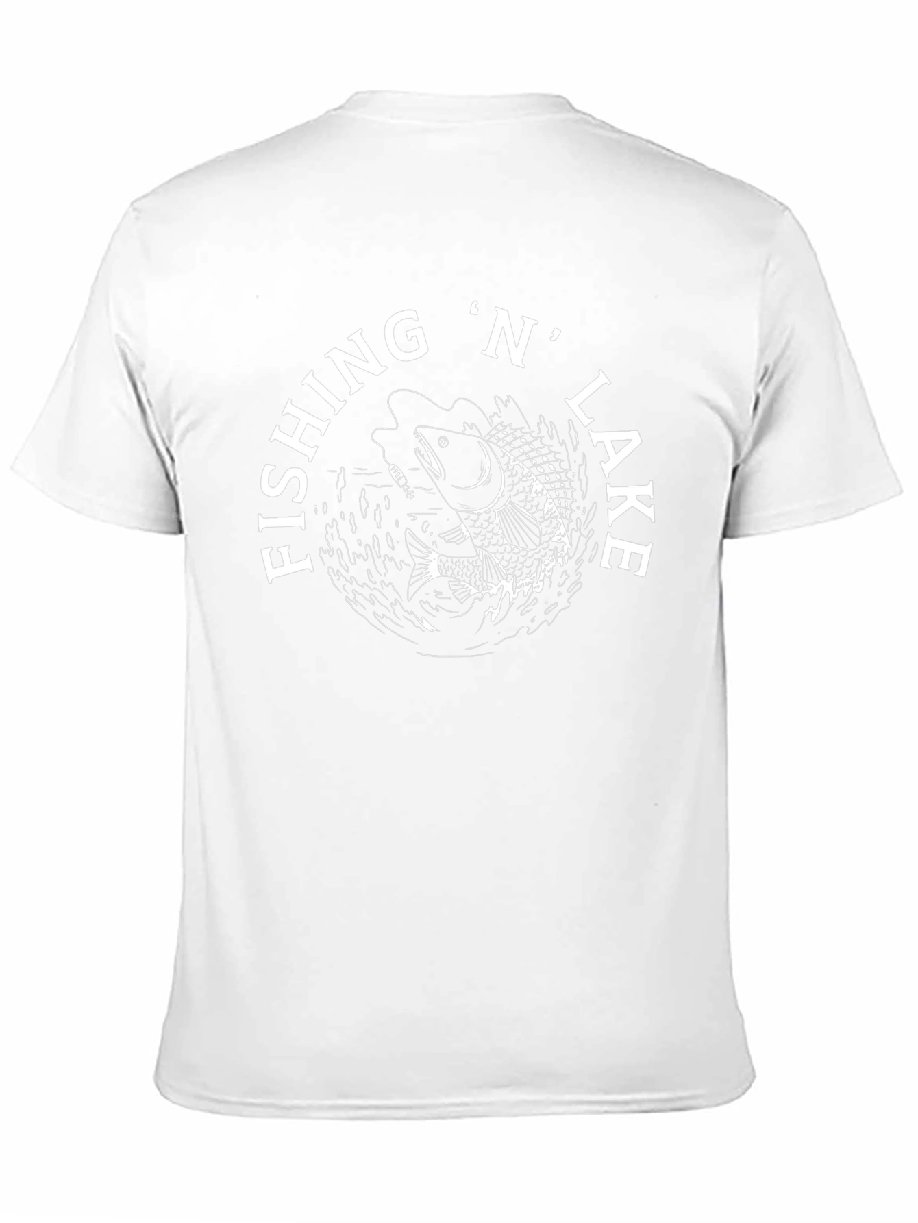 Fishing N Lake Black Graphic T-Shirt