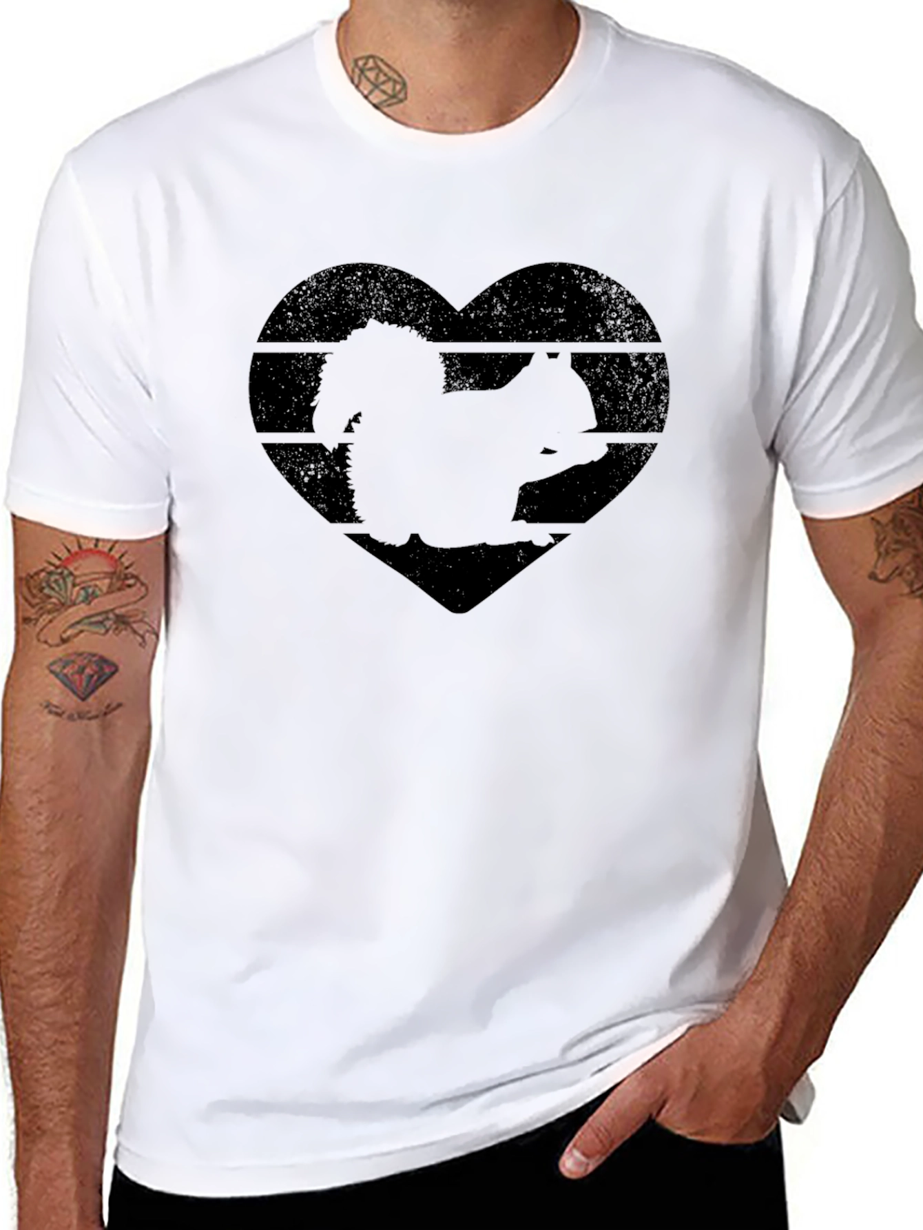 Squirrel Heart Graphic Tee - Black
