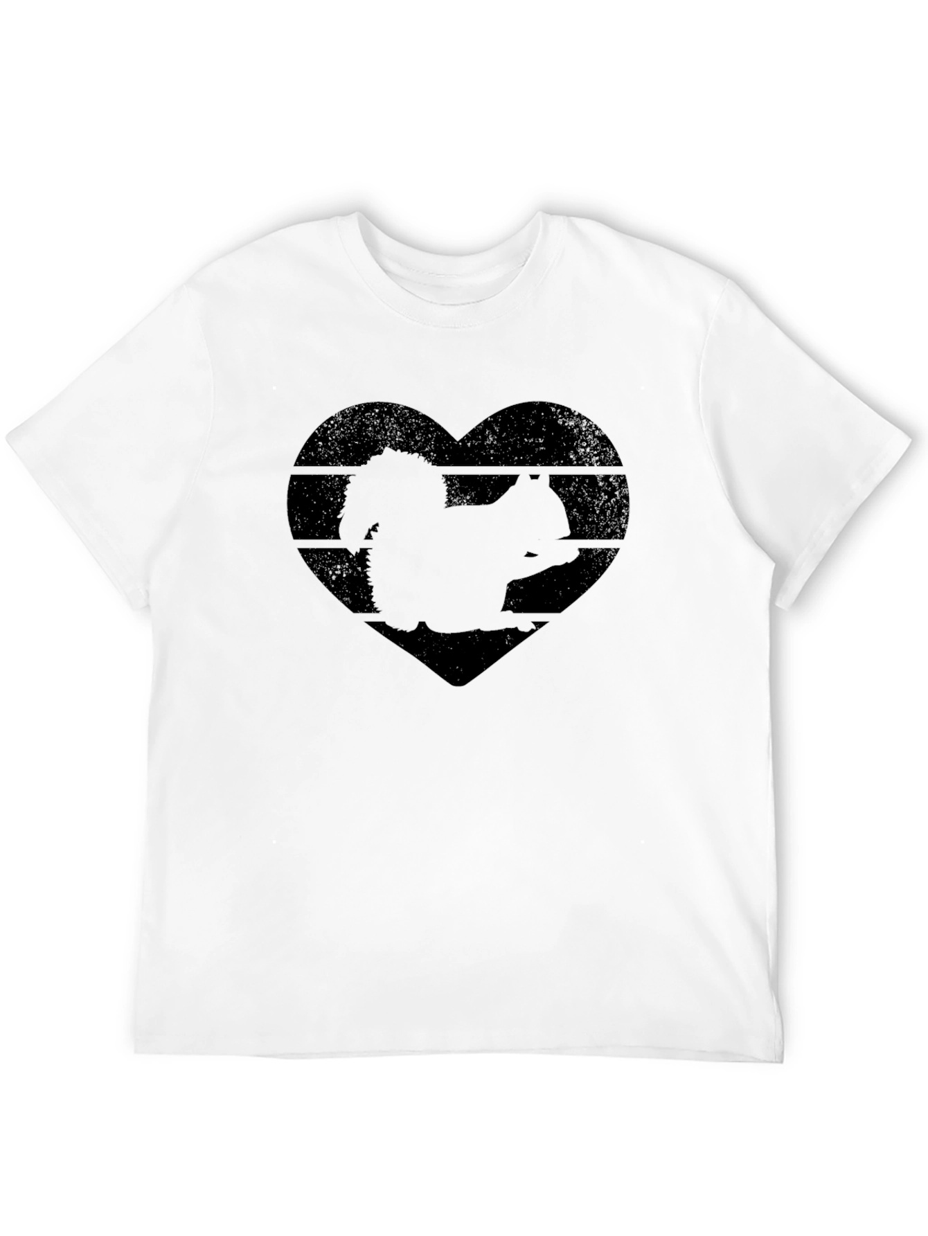Squirrel Heart Graphic Tee - Black
