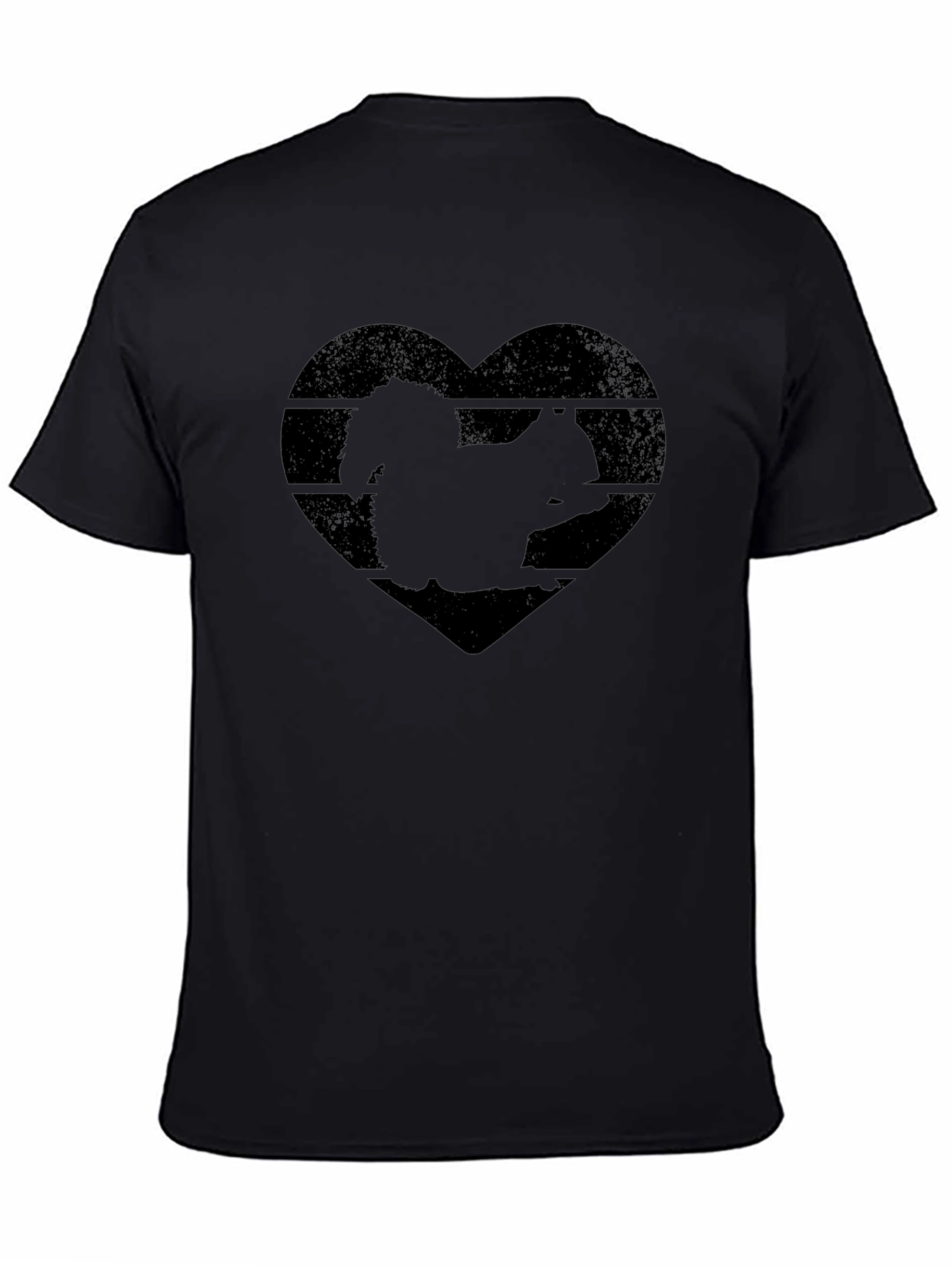 Squirrel Heart Graphic Tee - Black