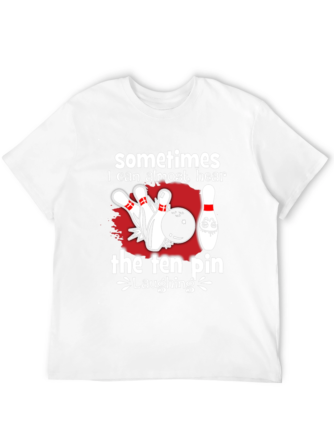 Funny Bowling T-Shirt - Ten Pin Laughing