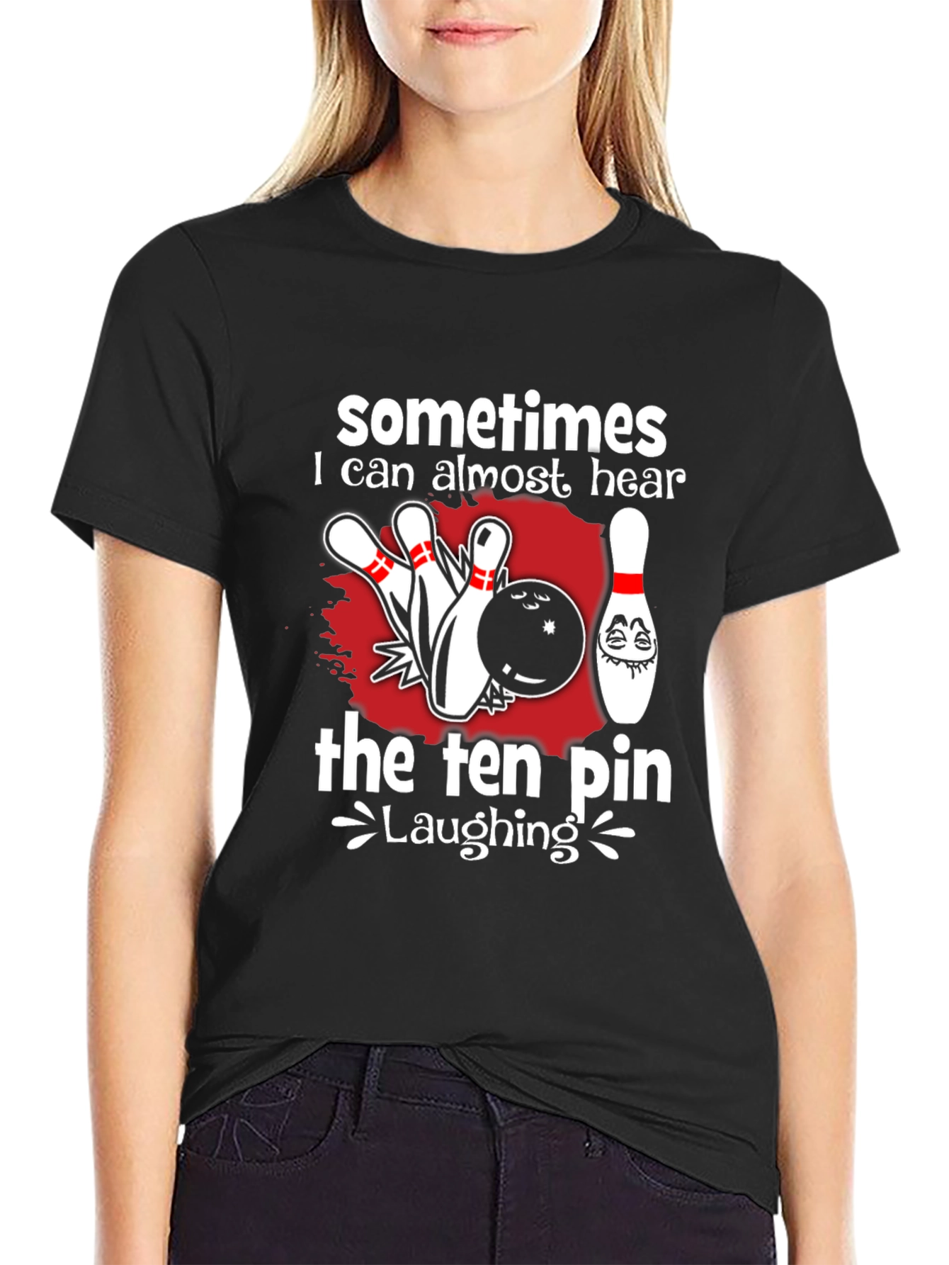 Funny Bowling T-Shirt - Ten Pin Laughing