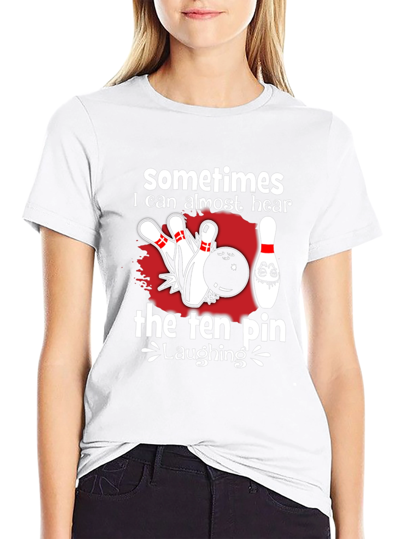 Funny Bowling T-Shirt - Ten Pin Laughing