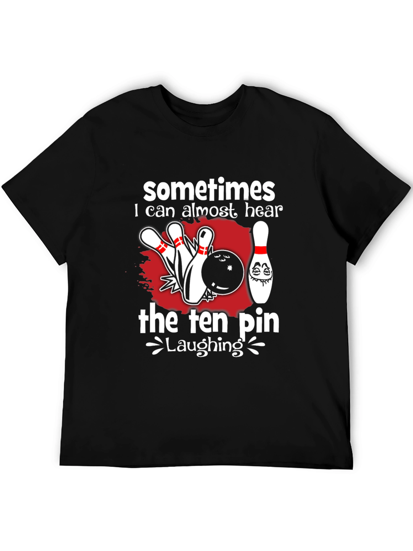 Funny Bowling T-Shirt - Ten Pin Laughing