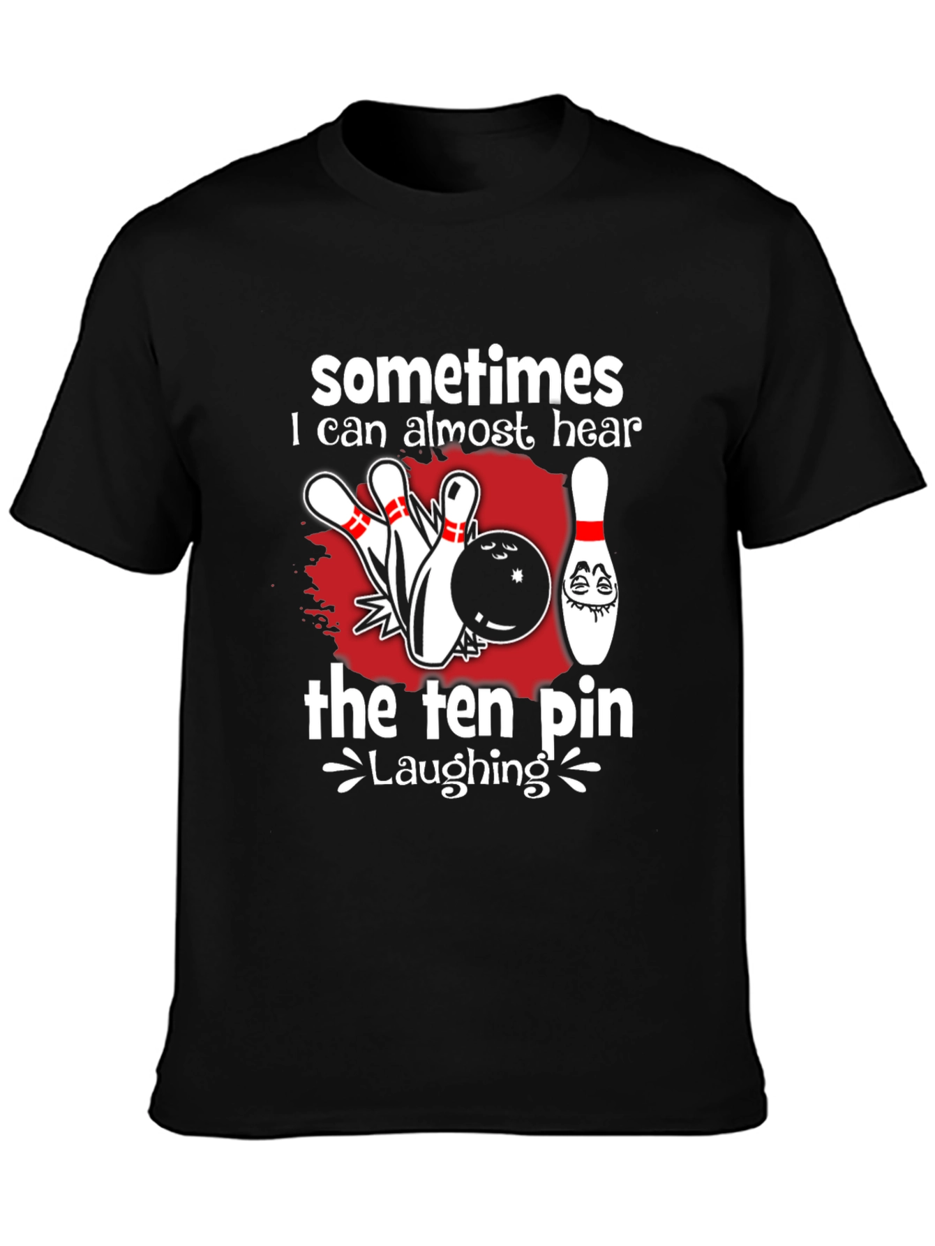Funny Bowling T-Shirt - Ten Pin Laughing