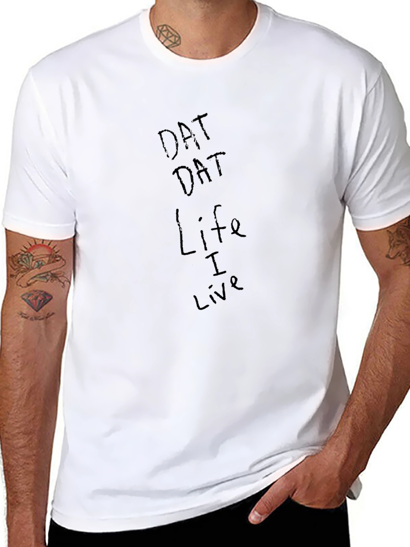 Dat Dat Life I Live Black Graphic Tee