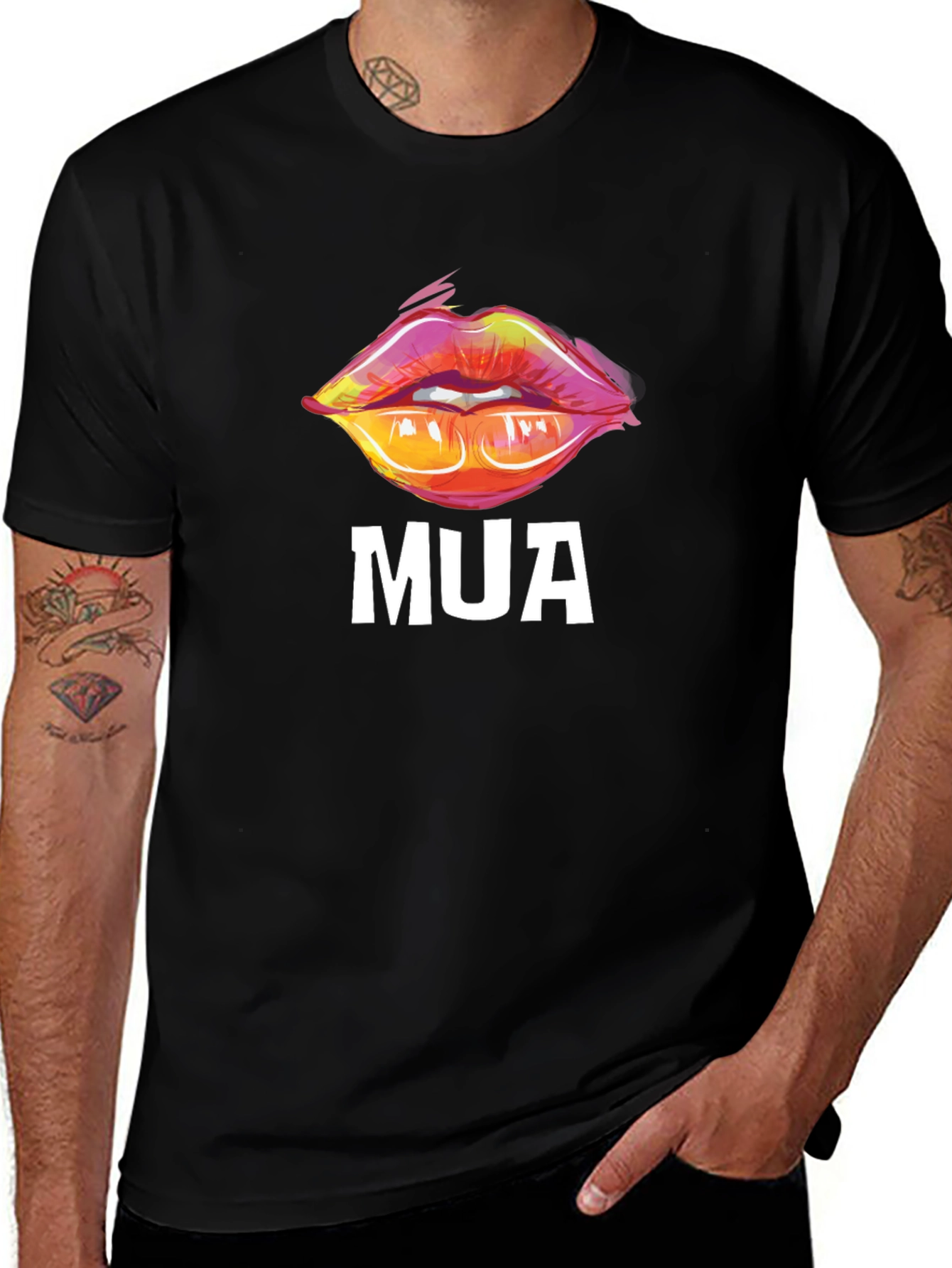 MUA Lips Graphic Black T-Shirt